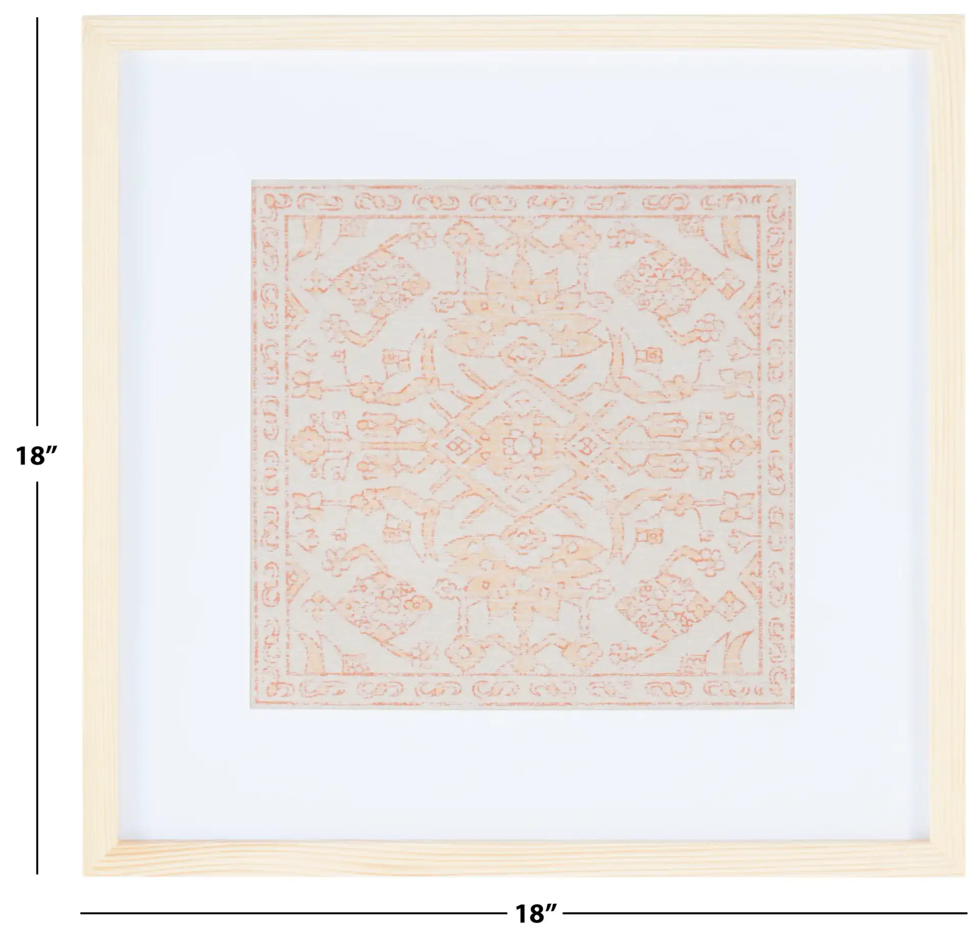 Stenquist 18X18 Framed Textile in Gold / Beige, detail view