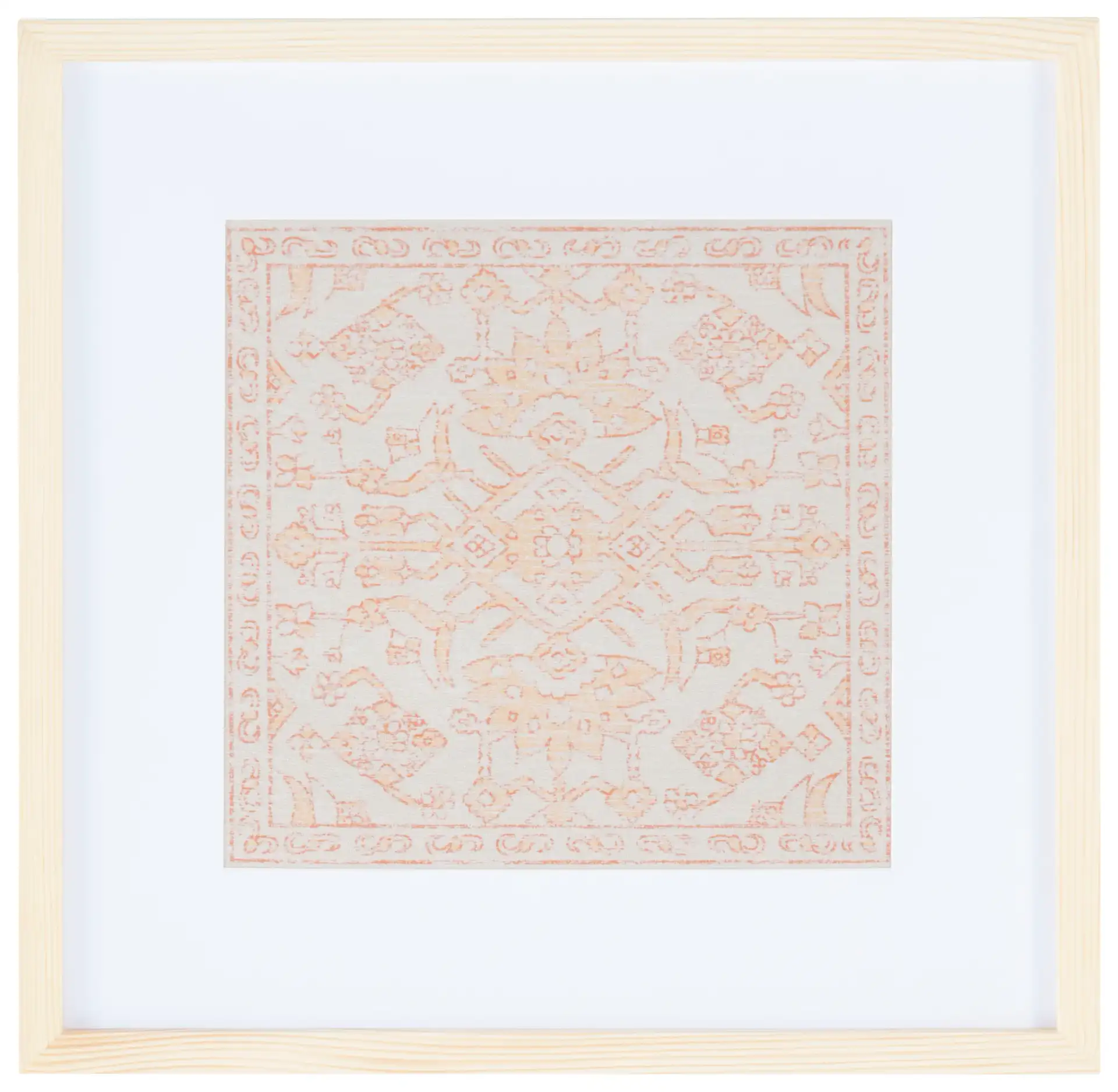 Stenquist 18X18 Framed Textile in Gold / Beige