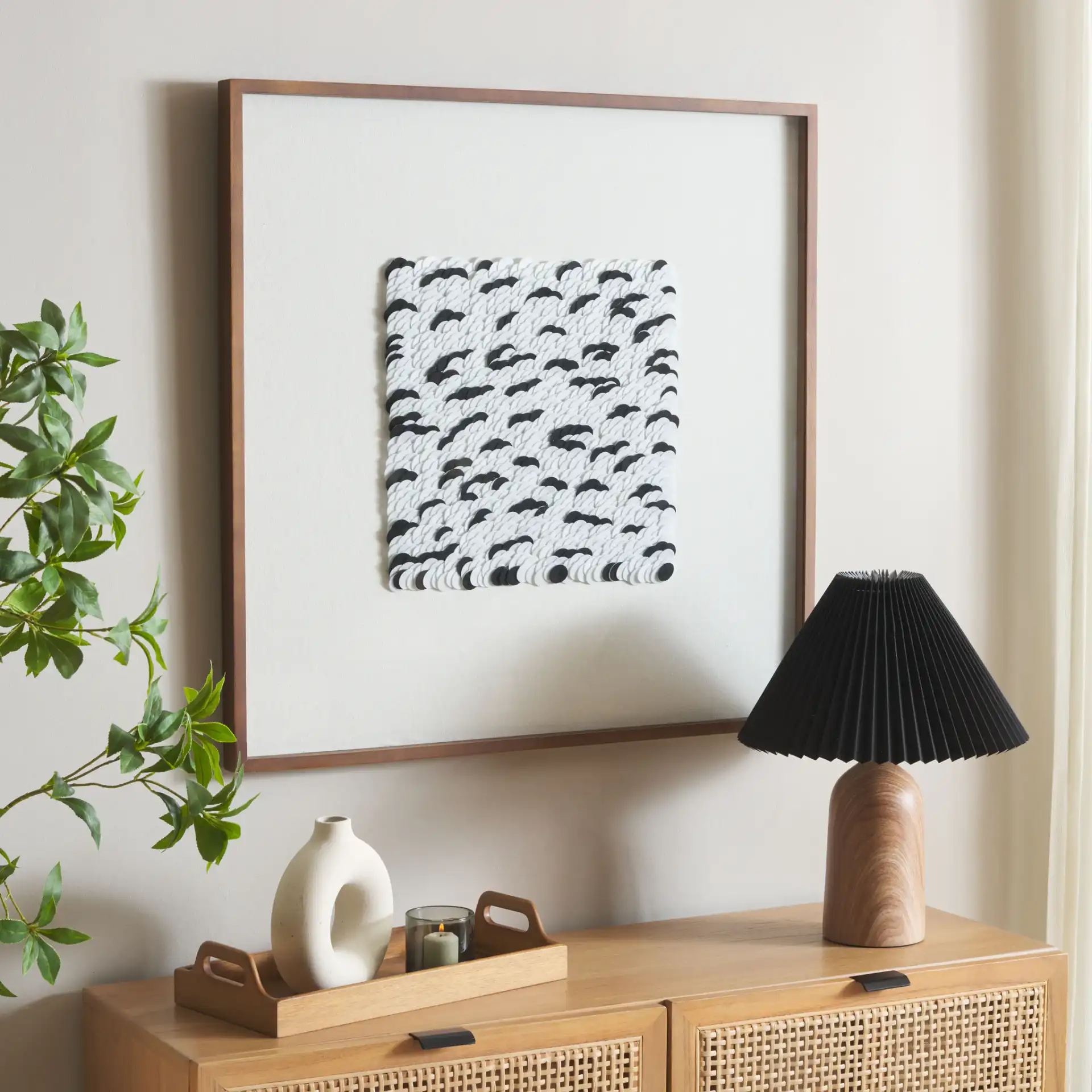 Nova Wall Art in Brown in a styled room