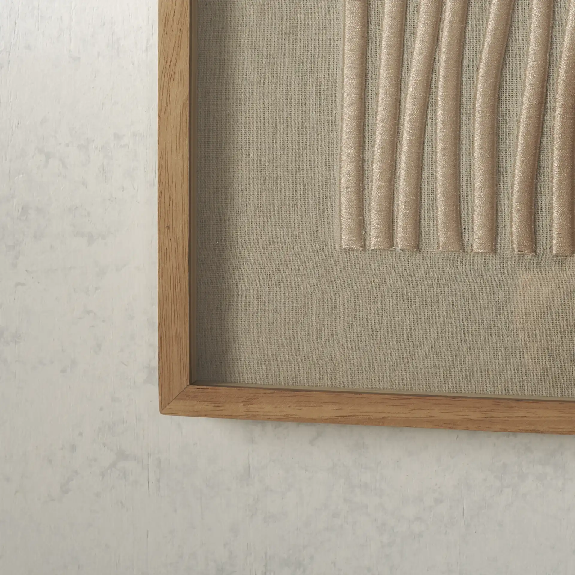 Kai Embroidery Art in Natural in a styled room