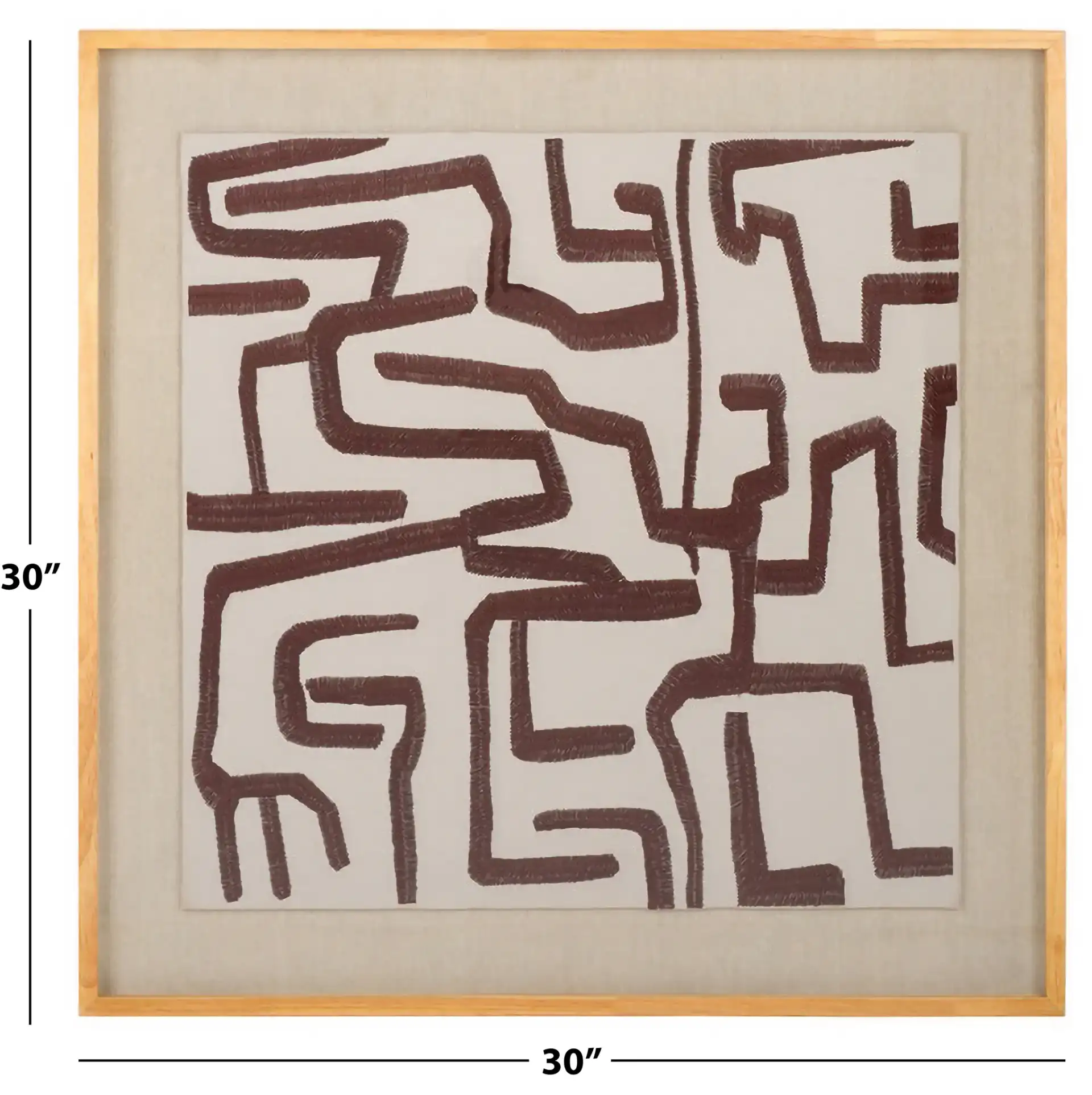 Tari Textile Art in Natural, detail view