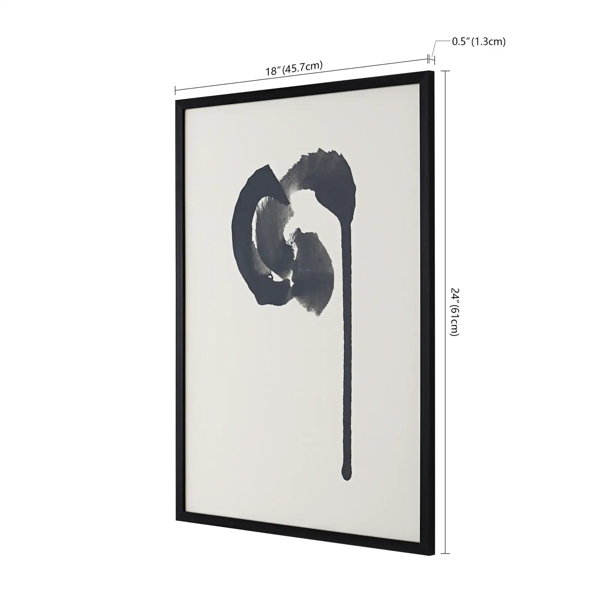 Make Your Mark Wall Art in Black / Antique Ivory, detail view