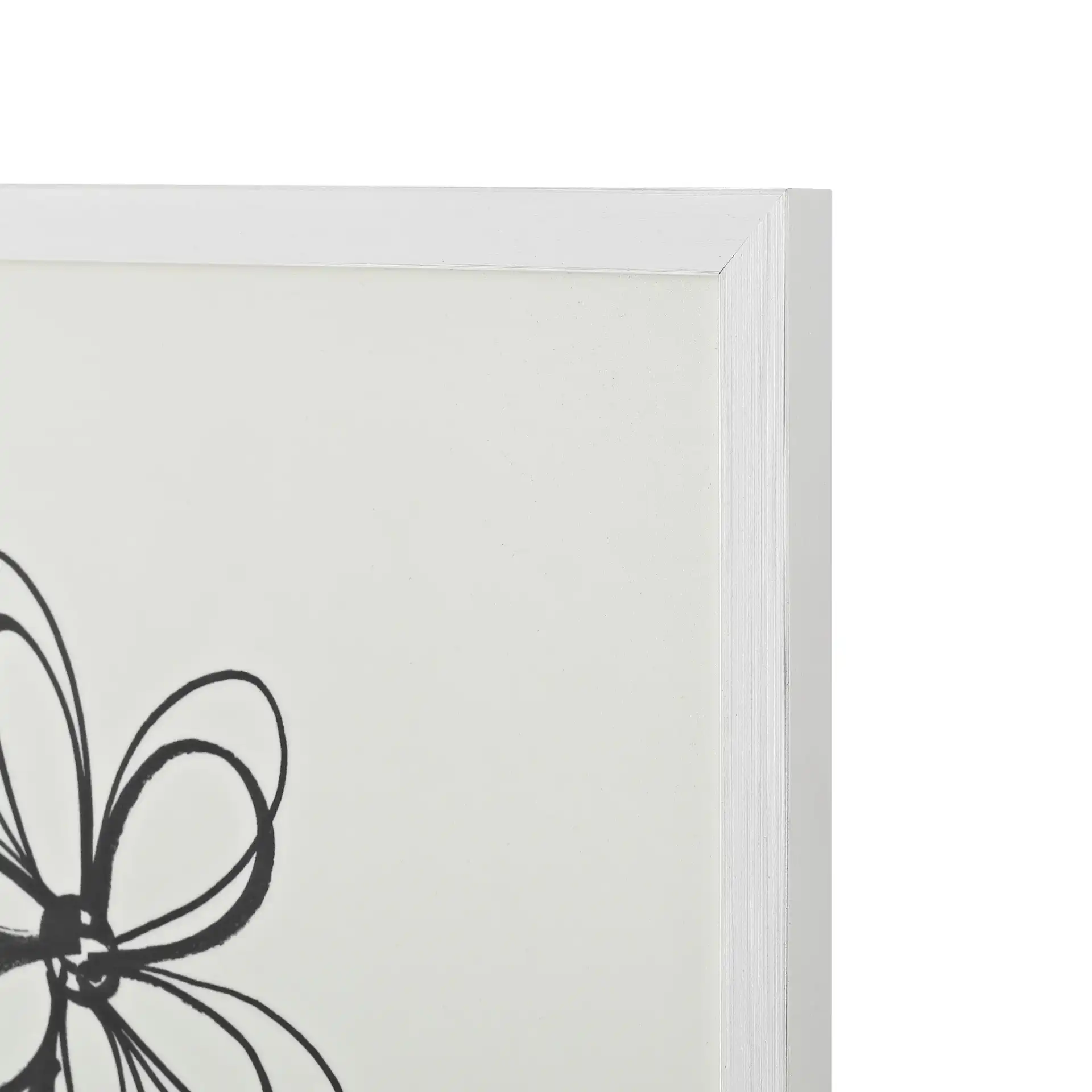 Signed Springtime 16x16" Wall Art in Black / Antique Ivory in a styled room