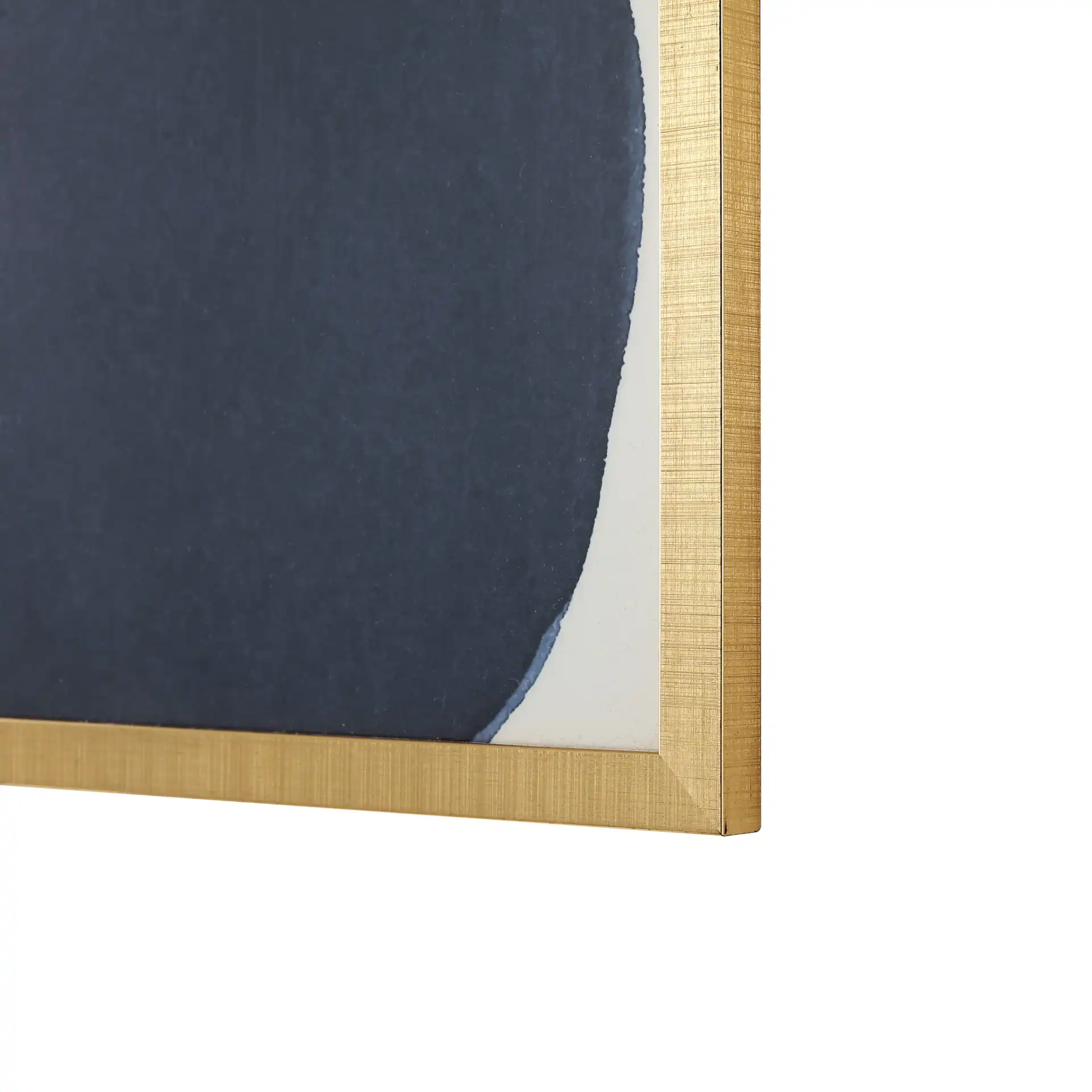 Primary Objective 18X24" Wla in Denim / Gold in a styled room