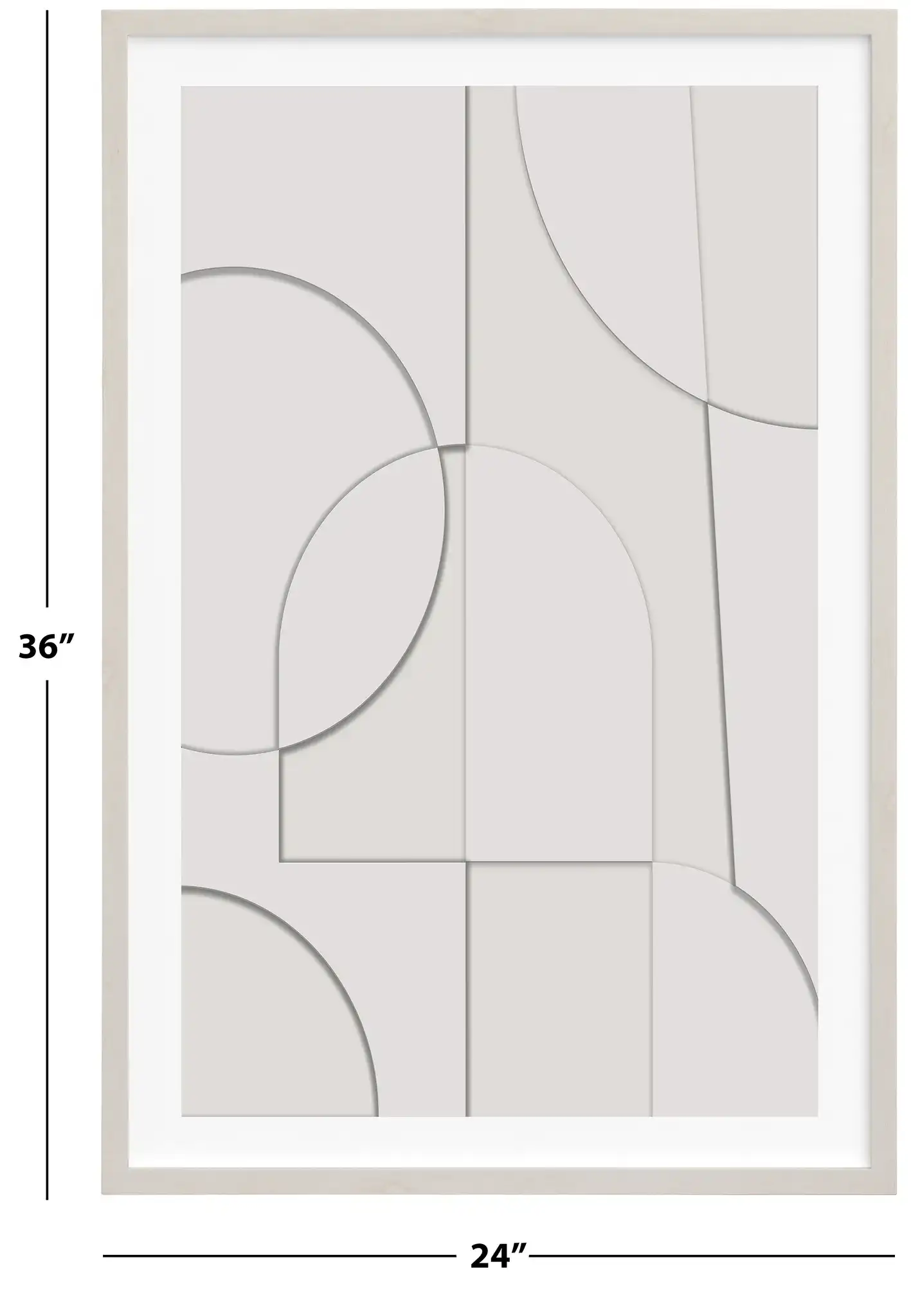 Peaceful Configuration Wall Art in Ivory, detail view
