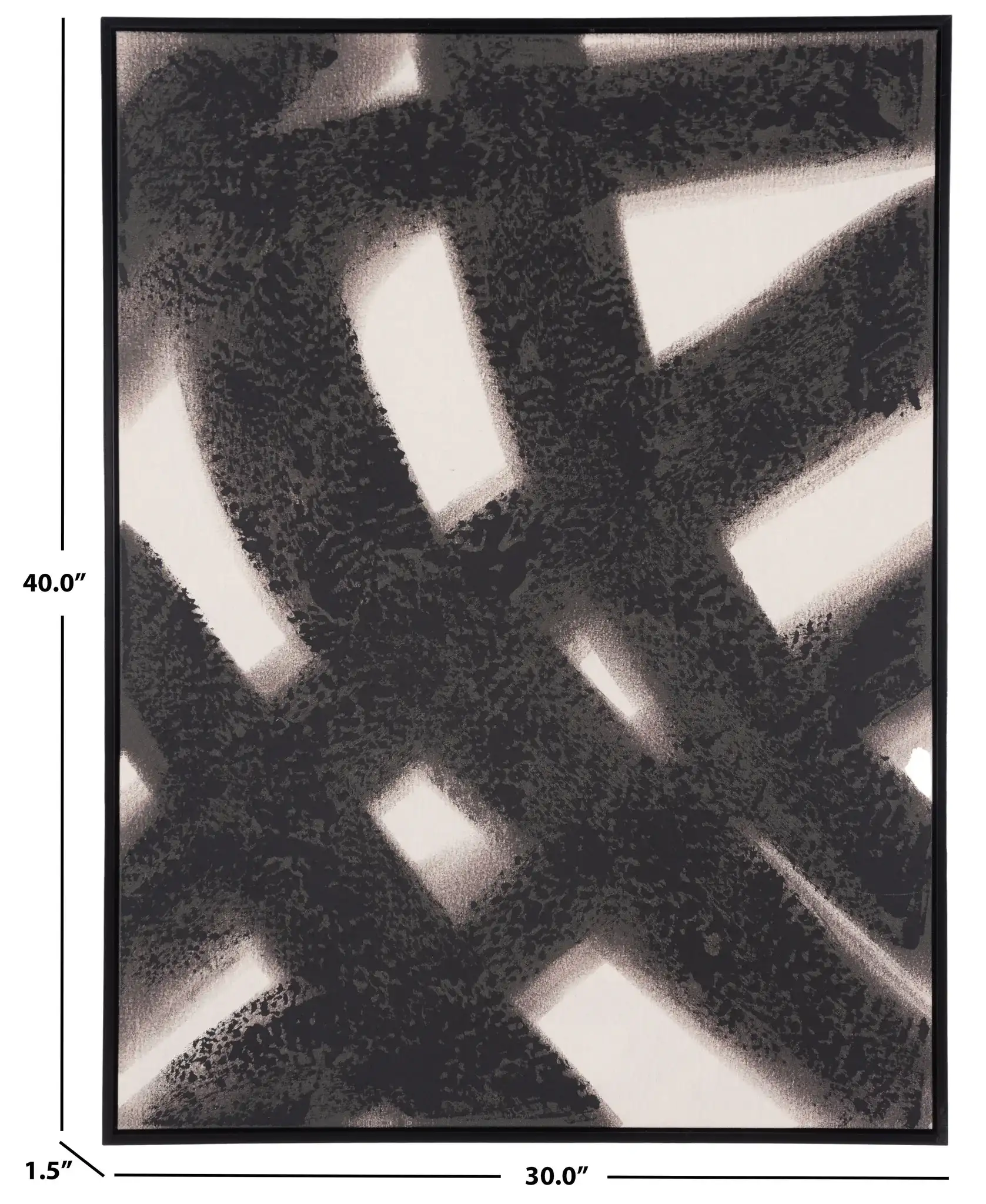 Modern Motion 30X40 Wall Art in Black / Cream, detail view