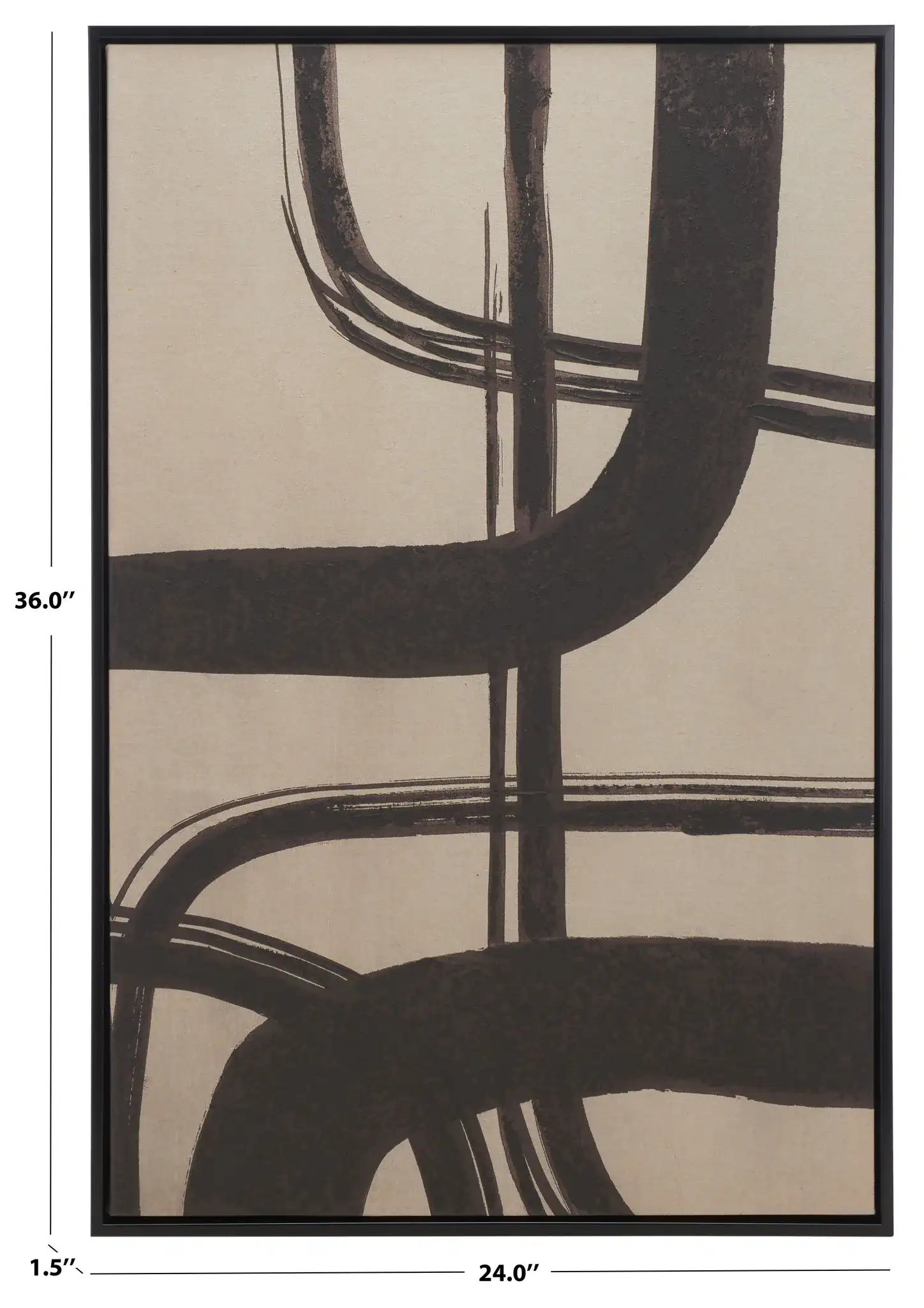 Inky Freeway 24 X 36 Wall Art in Taupe / Brown, detail view