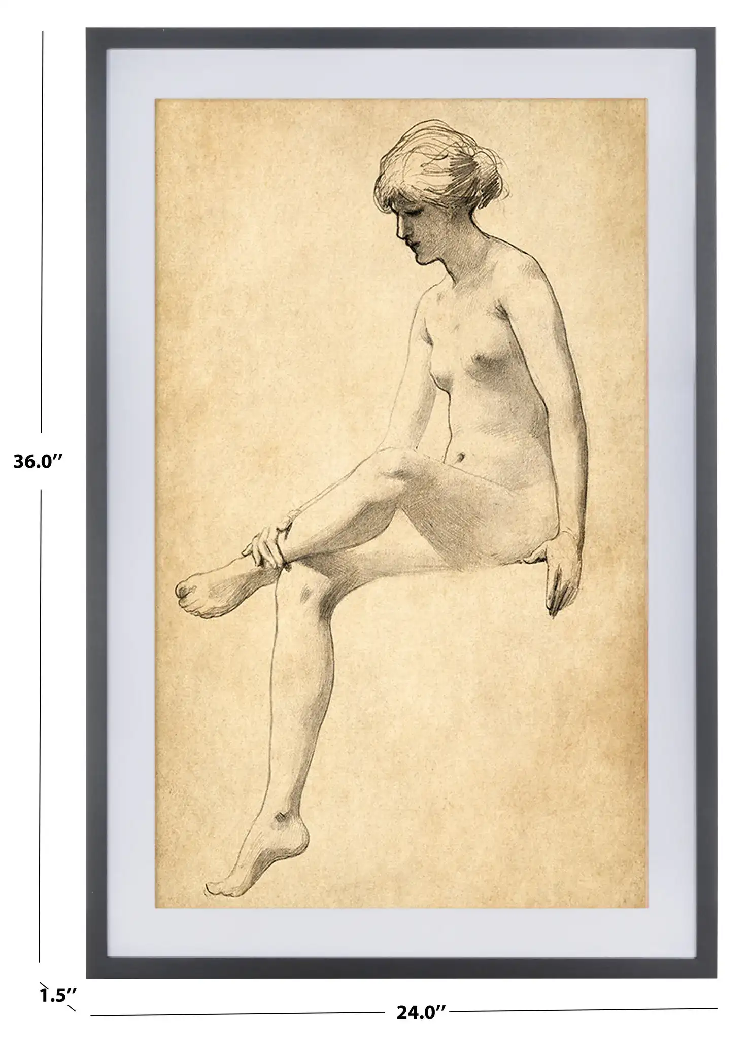 Easy Elegance Wall Art in Antique Ivory / Black, detail view