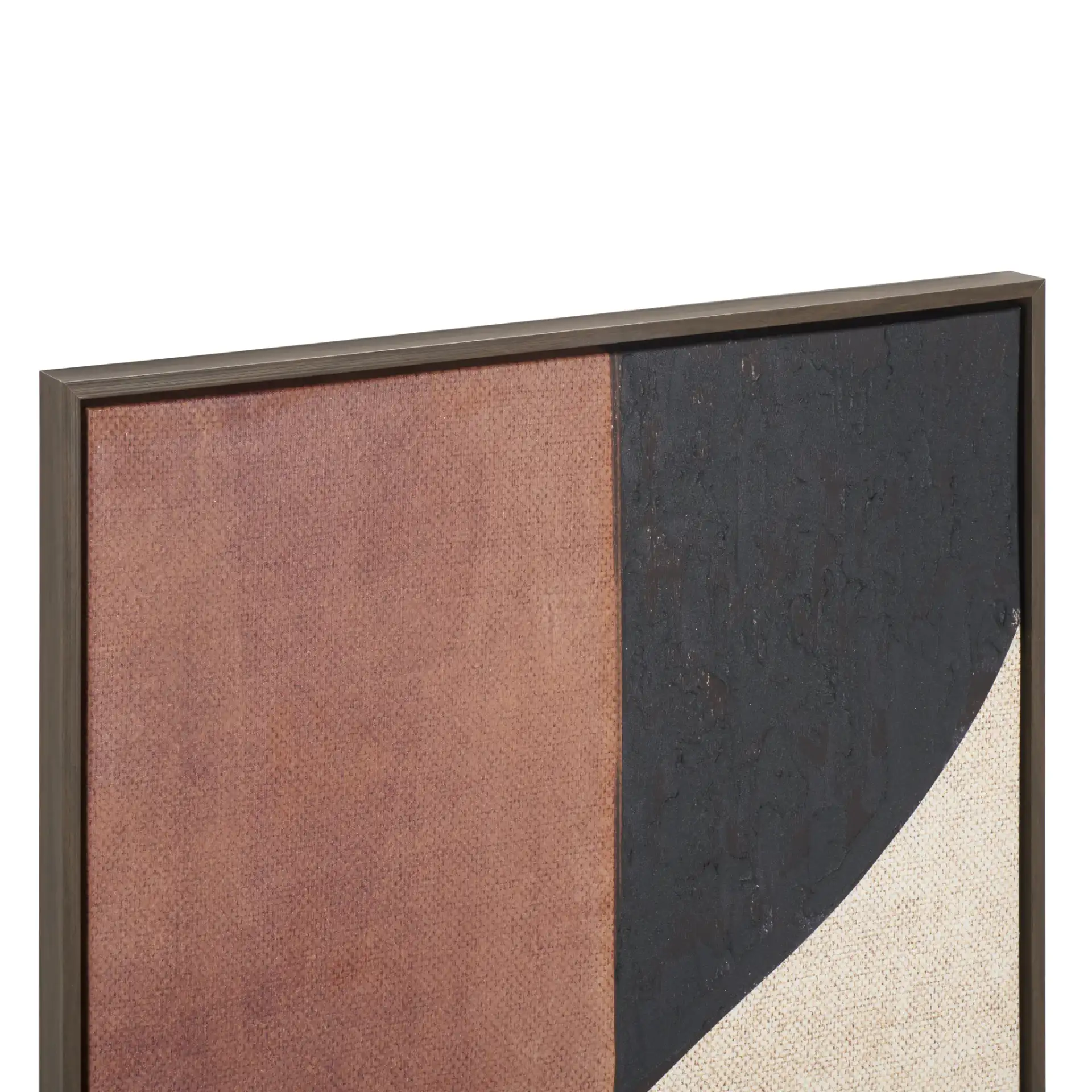 Meet Me Halfway Art in Burnt Orange / Black in a styled room