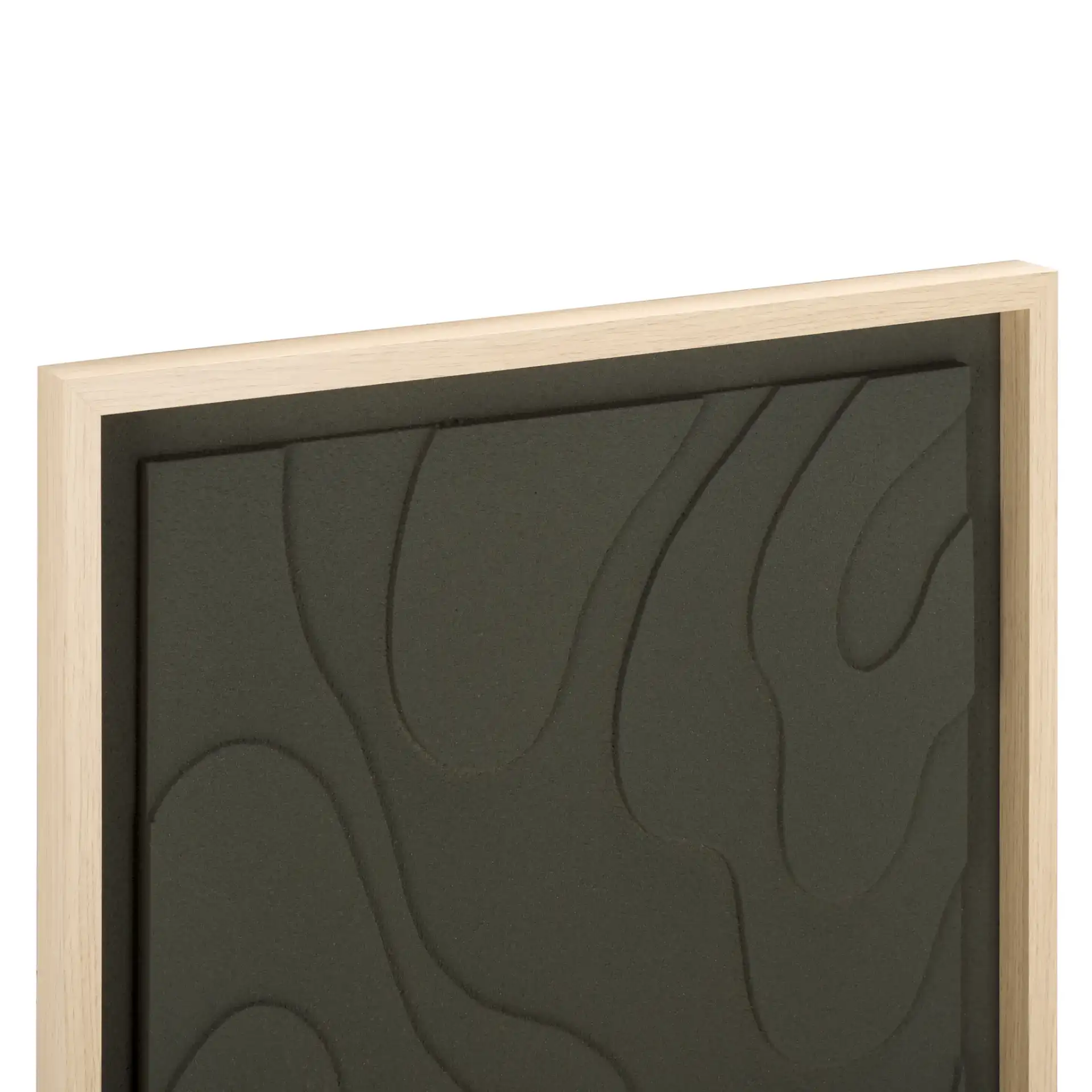 Terrace Fields Wall Art in Black in a styled room