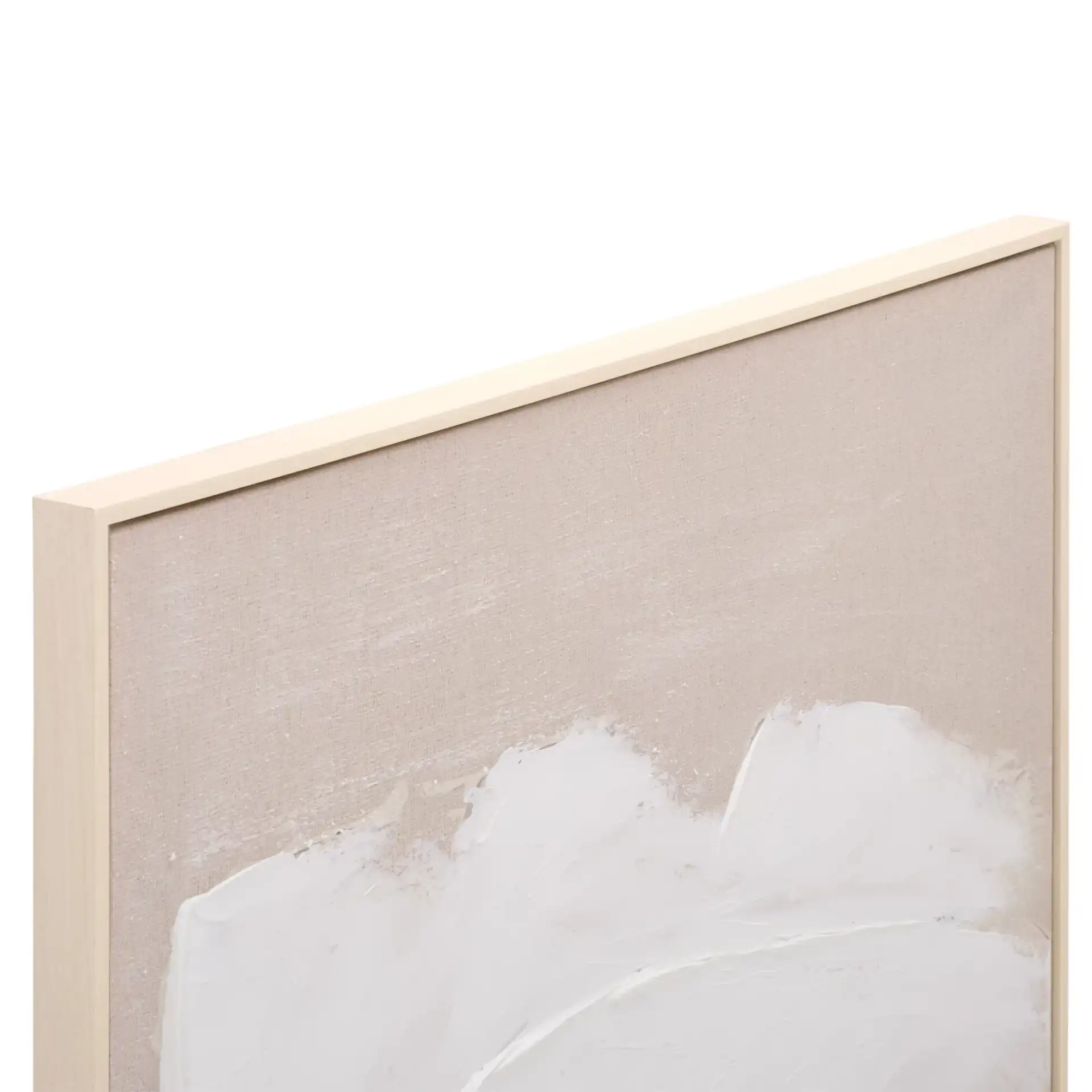 Three Strokes Art in Linen in a styled room
