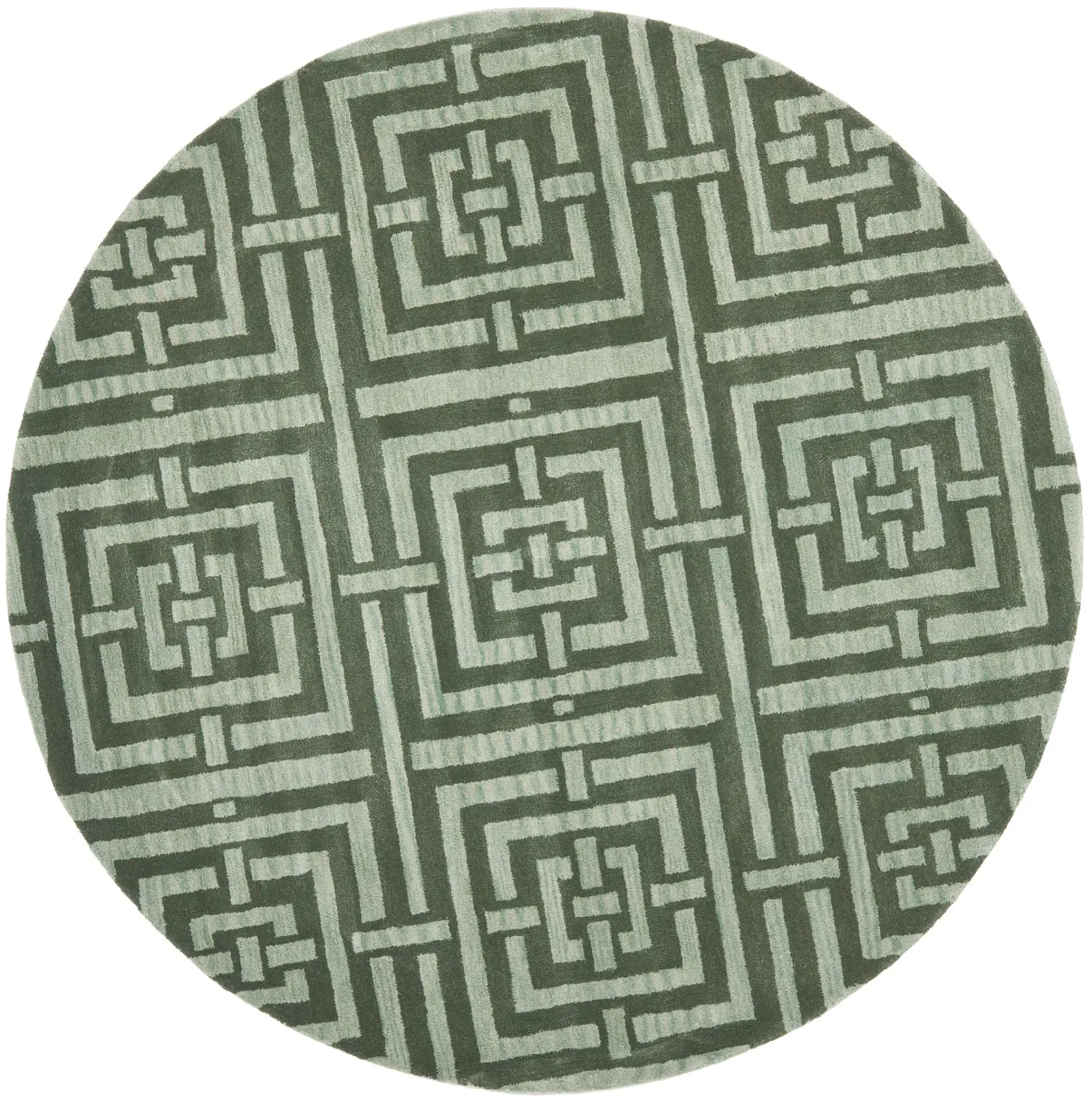 Wyndham Euclid Hand-Tufted Wool Rug in Sage