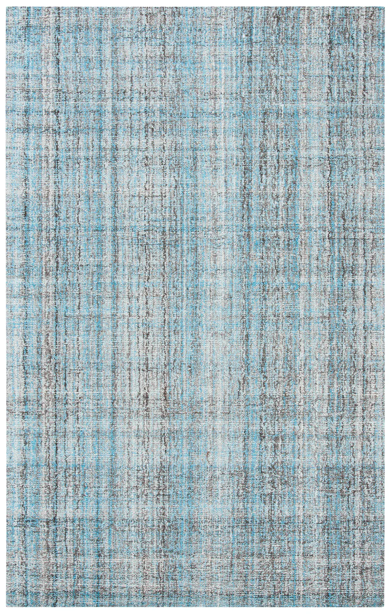 Abstract Linear Grid Hand-Tufted Rug