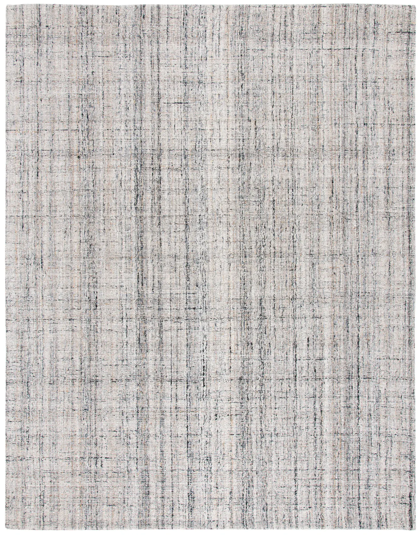 Abstract Linear Grid Hand-Tufted Rug