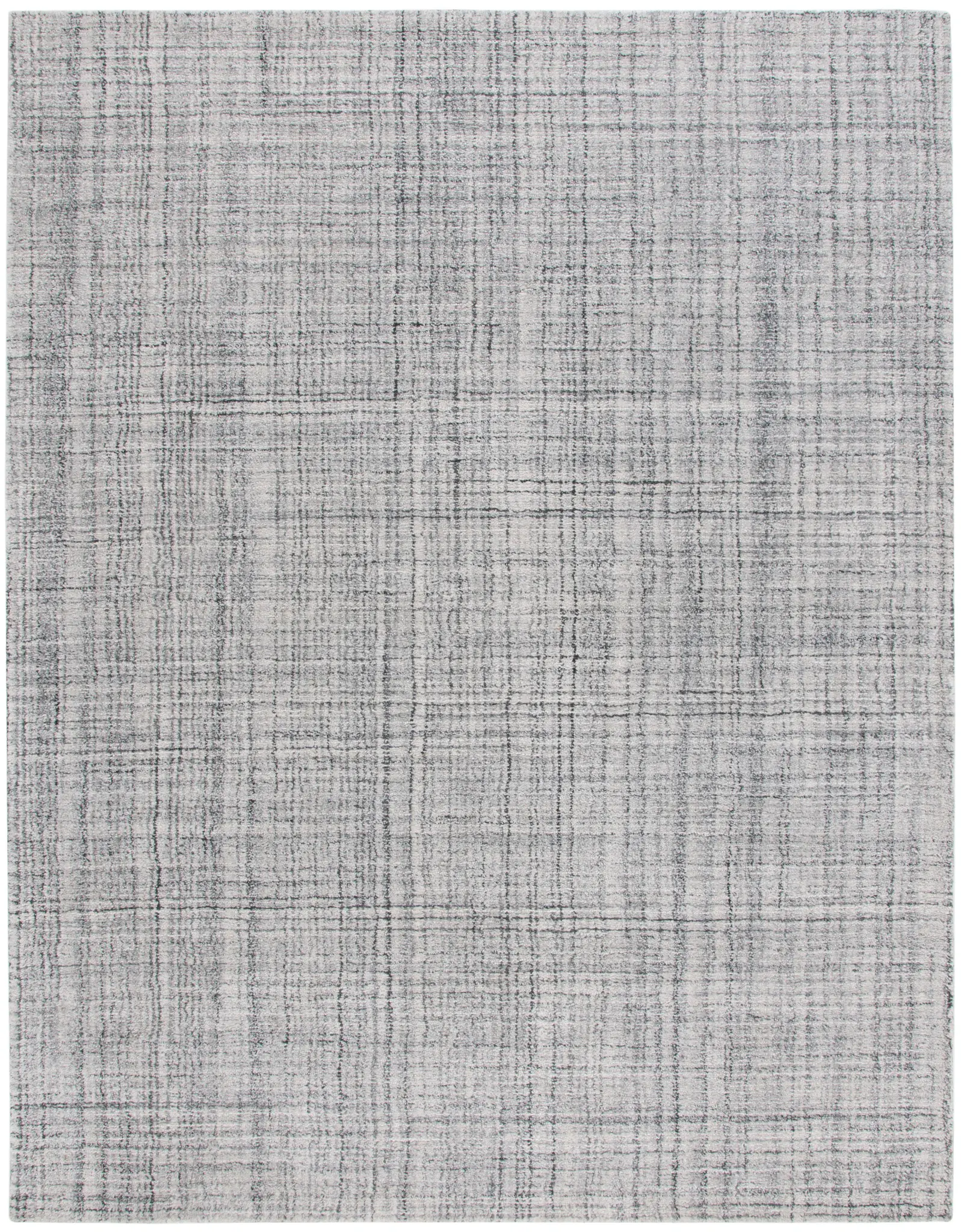 Abstract Modern Crosshatch Hand-Tufted Rug