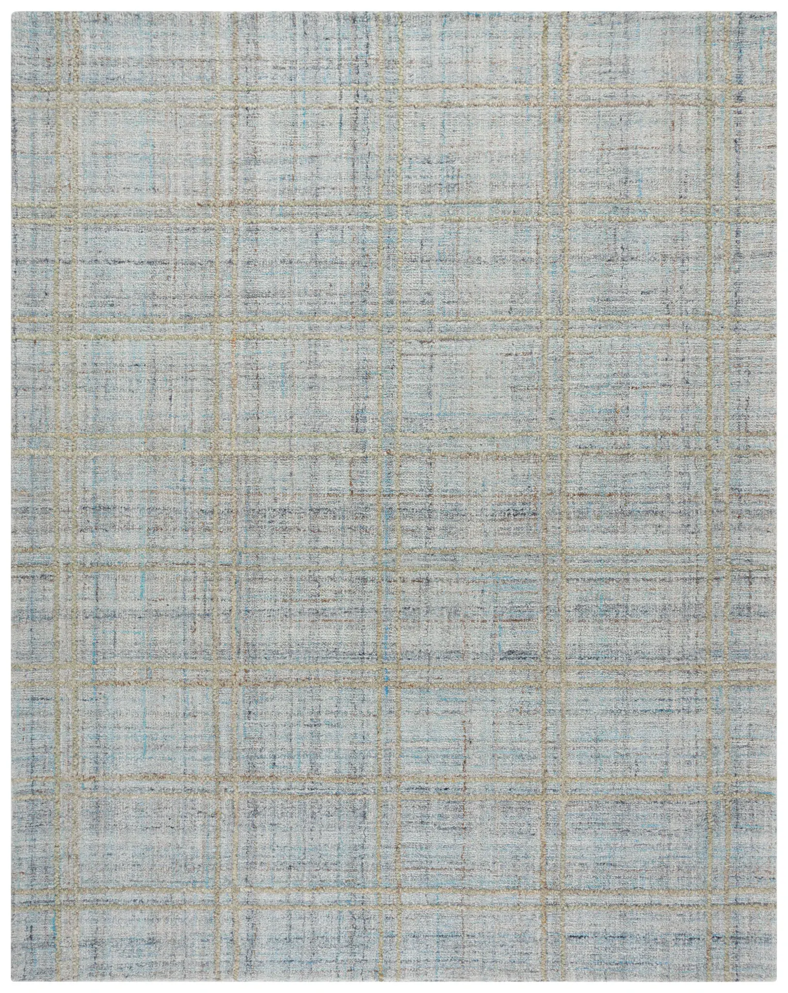Abstract Modern Grid Hand-Tufted Rug