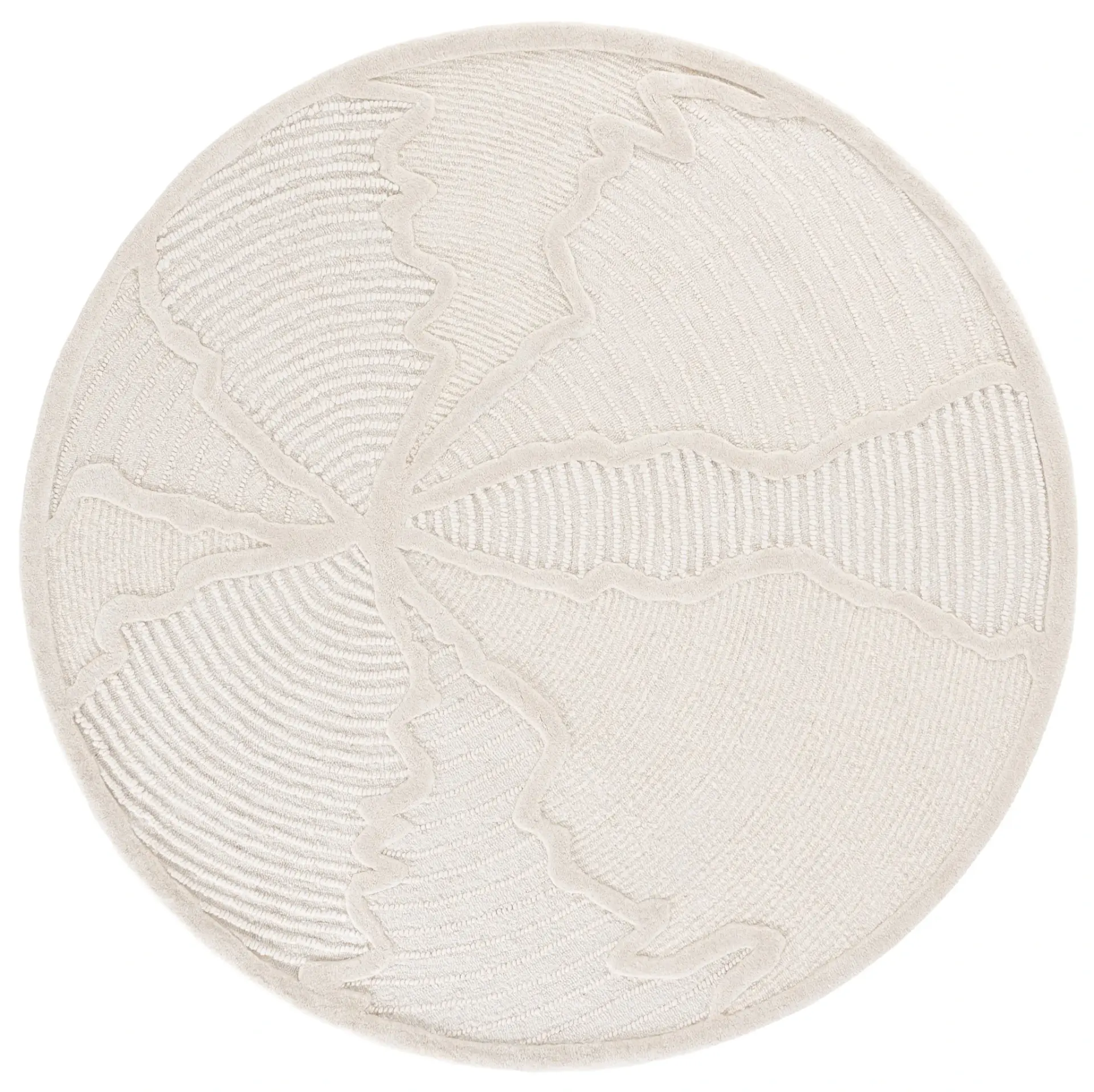 Abstract Ripple Hand-Tufted Wool Rug