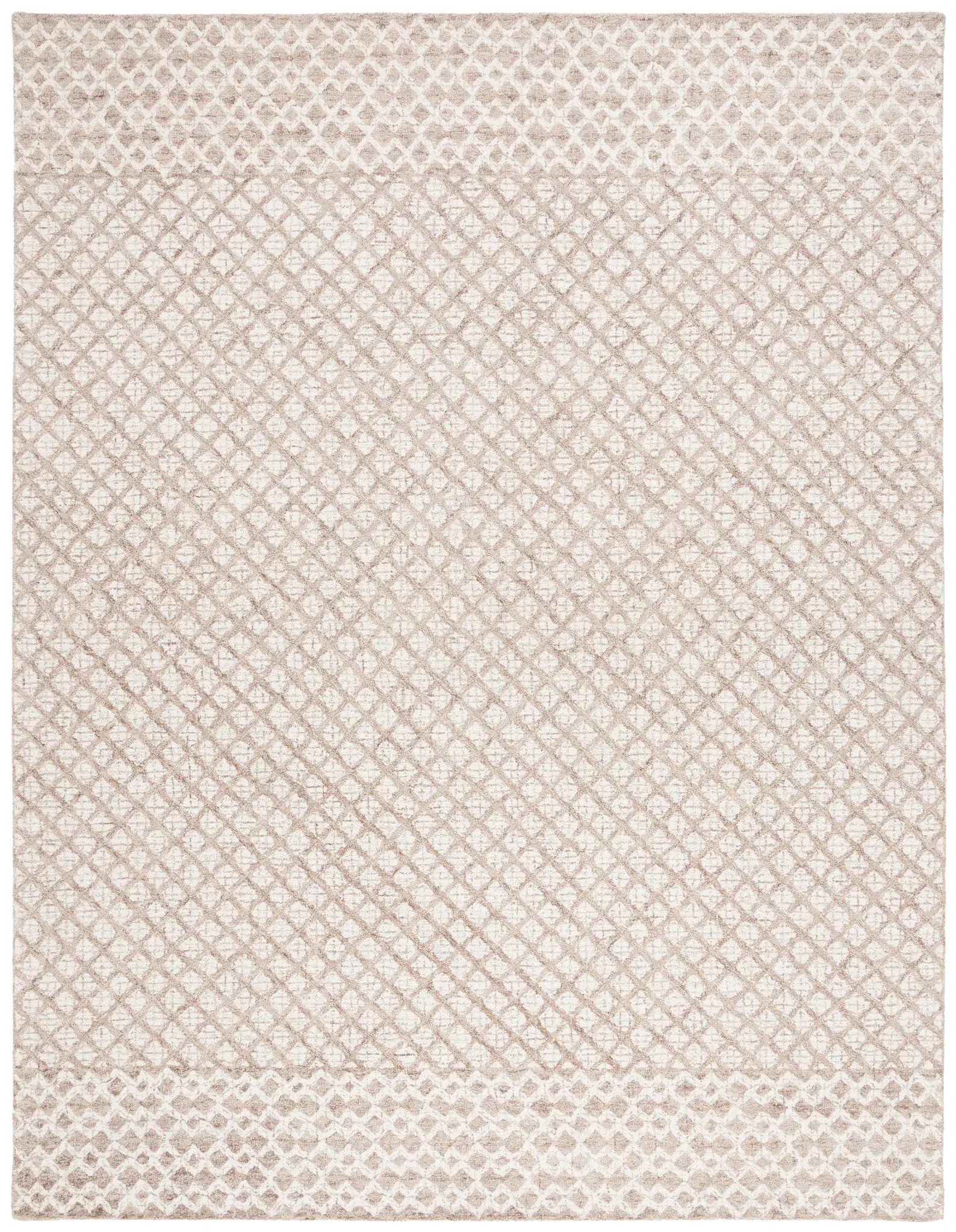 Abstract Lattice Diamond Hand-Tufted Wool Rug