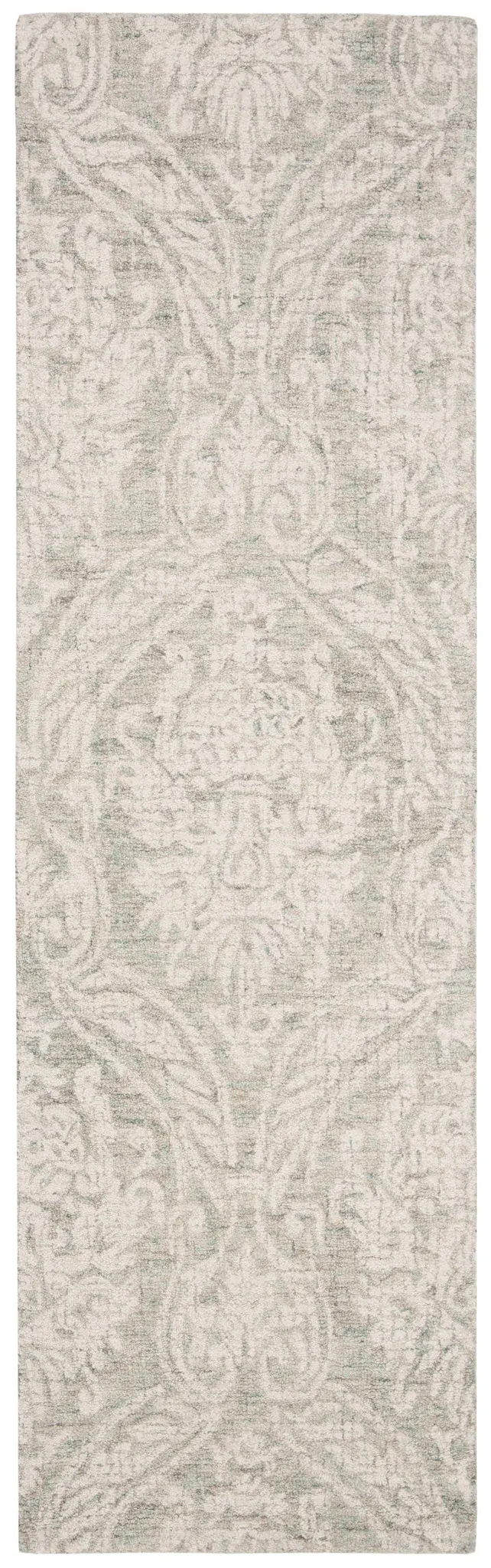 Abstract Traditional Damask Hand-Tufted Wool Rug