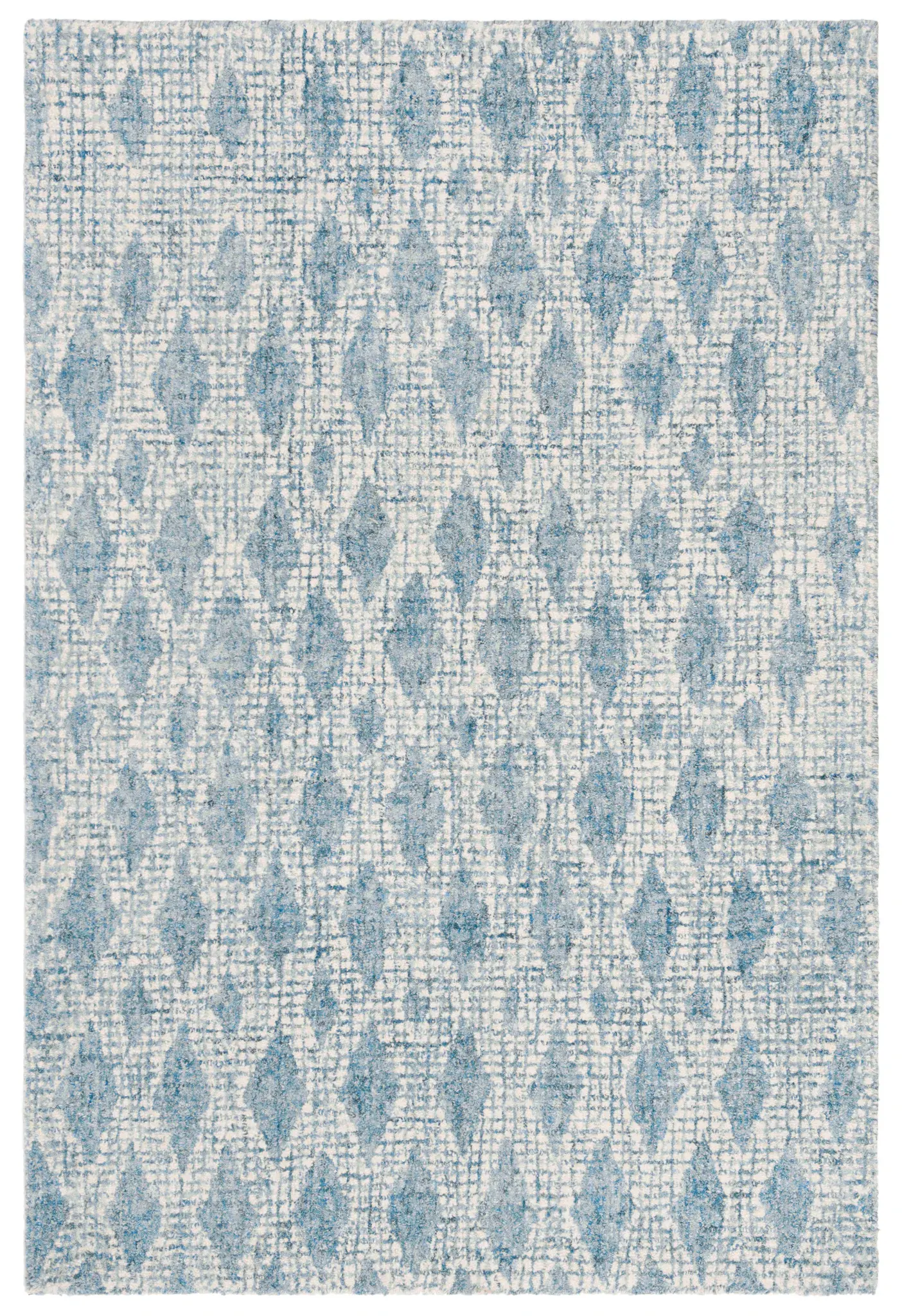 Abstract Small Diamond Hand-Tufted Wool Rug