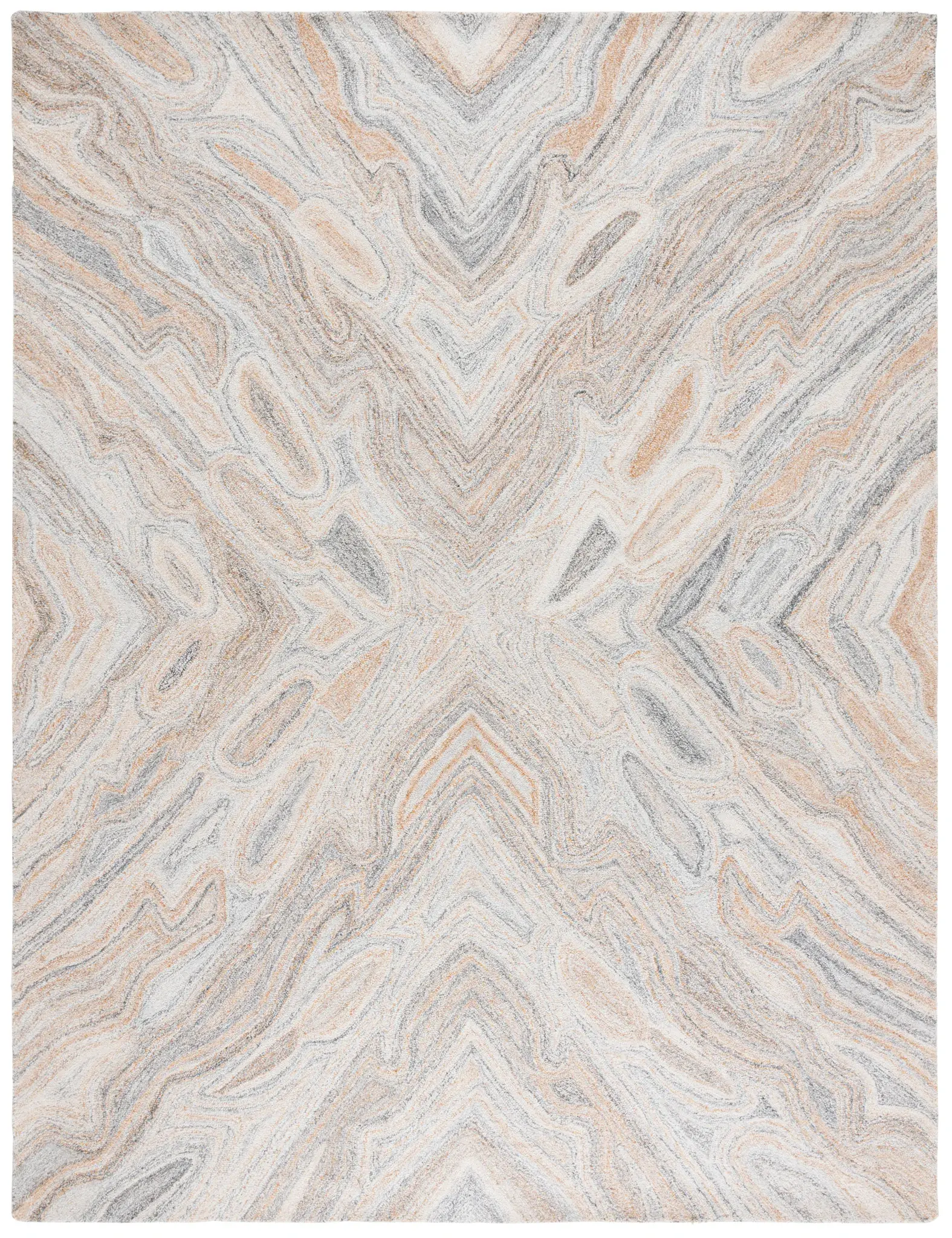Abstract Kaleidoscope Marbled Hand-Tufted Rug