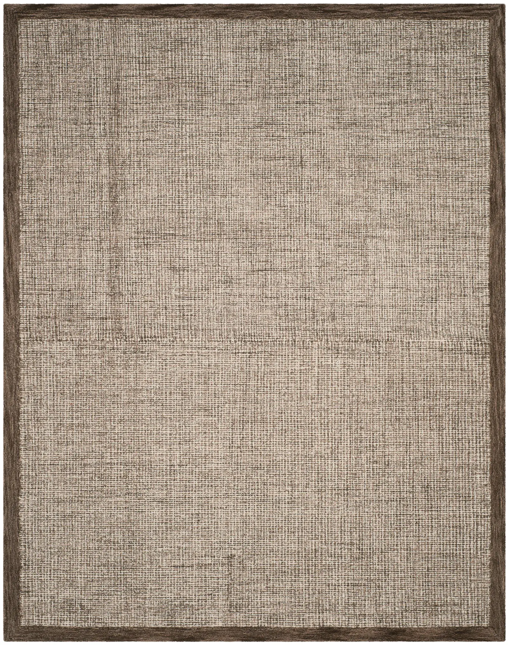 Abstract Coastal Bordered Hand-Tufted Wool Rug