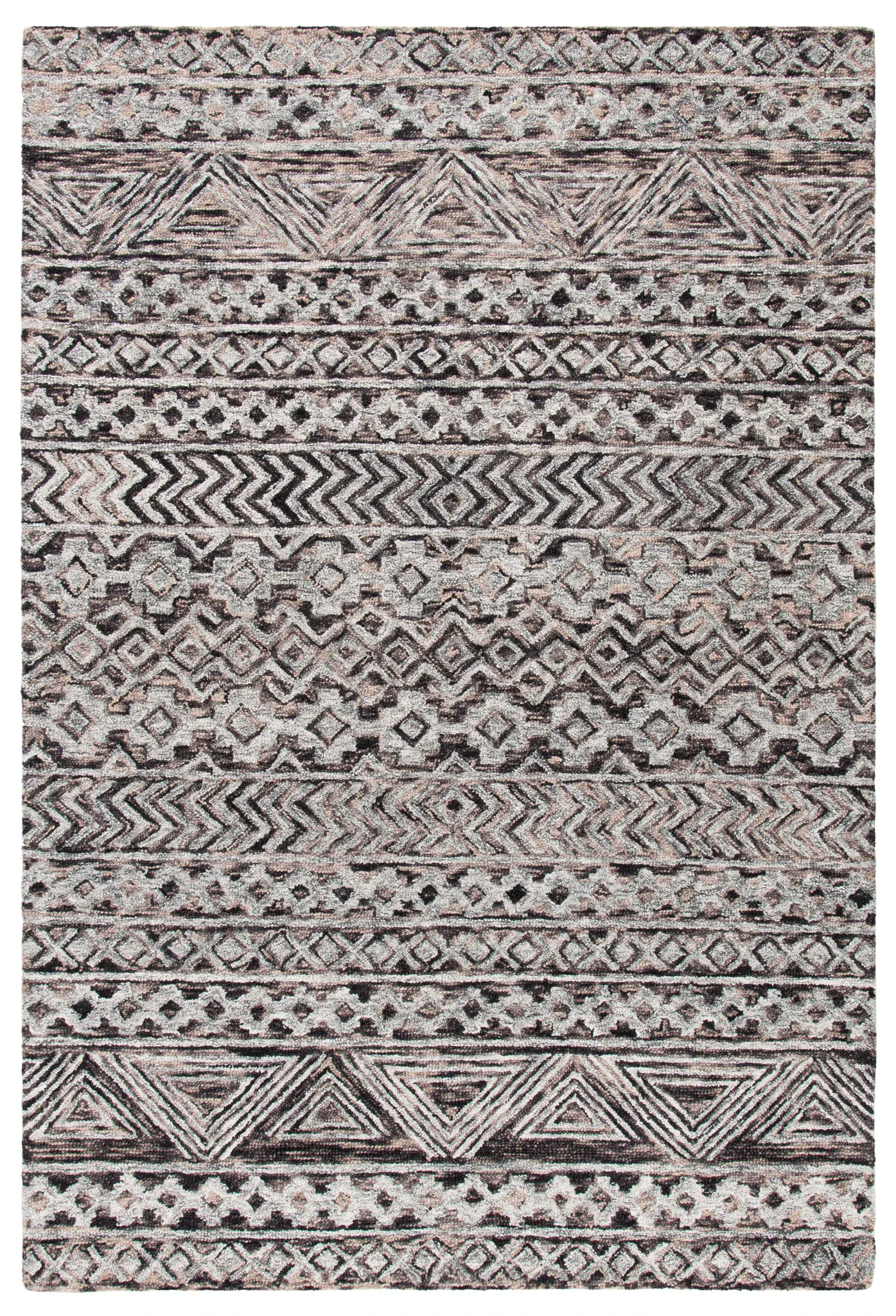 Abstract Southwestern Chevron Hand-Tufted Wool Rug