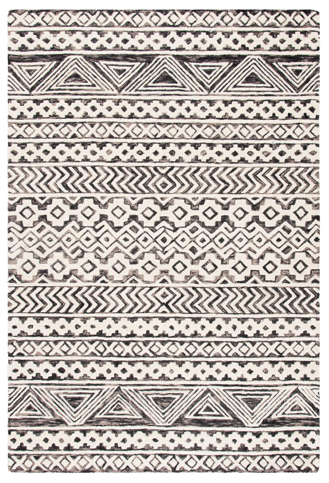 Abstract Southwestern Chevron Hand-Tufted Wool Rug