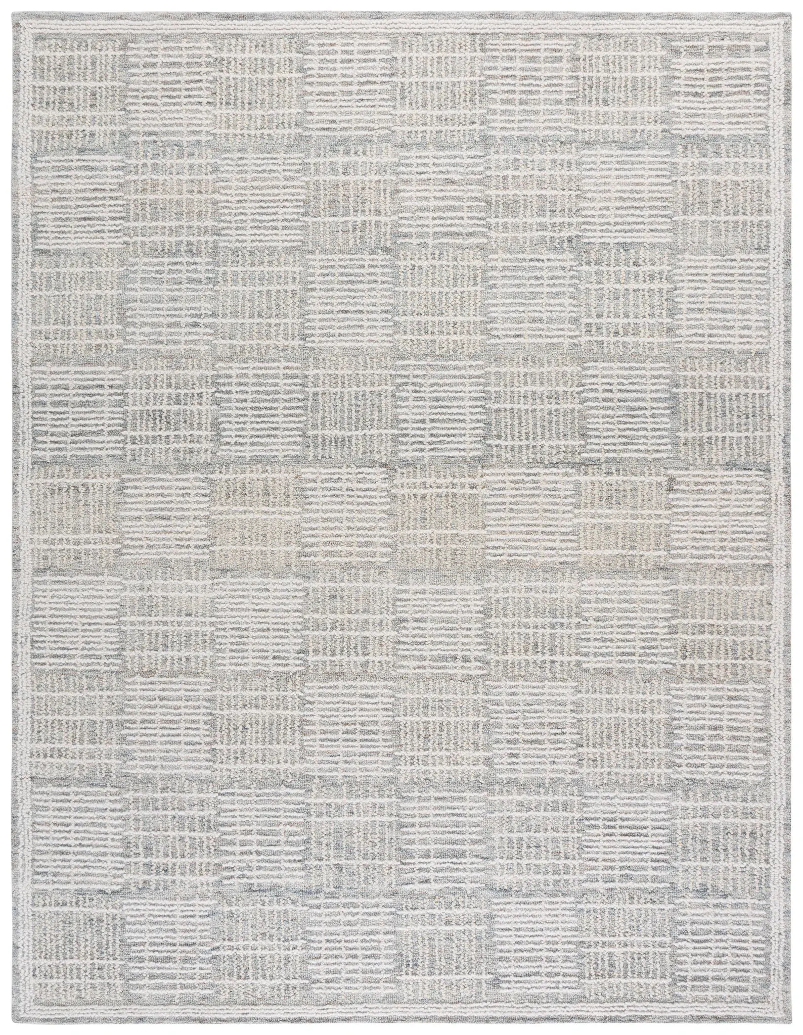 Abstract Checkered Hand-Tufted Wool Rug