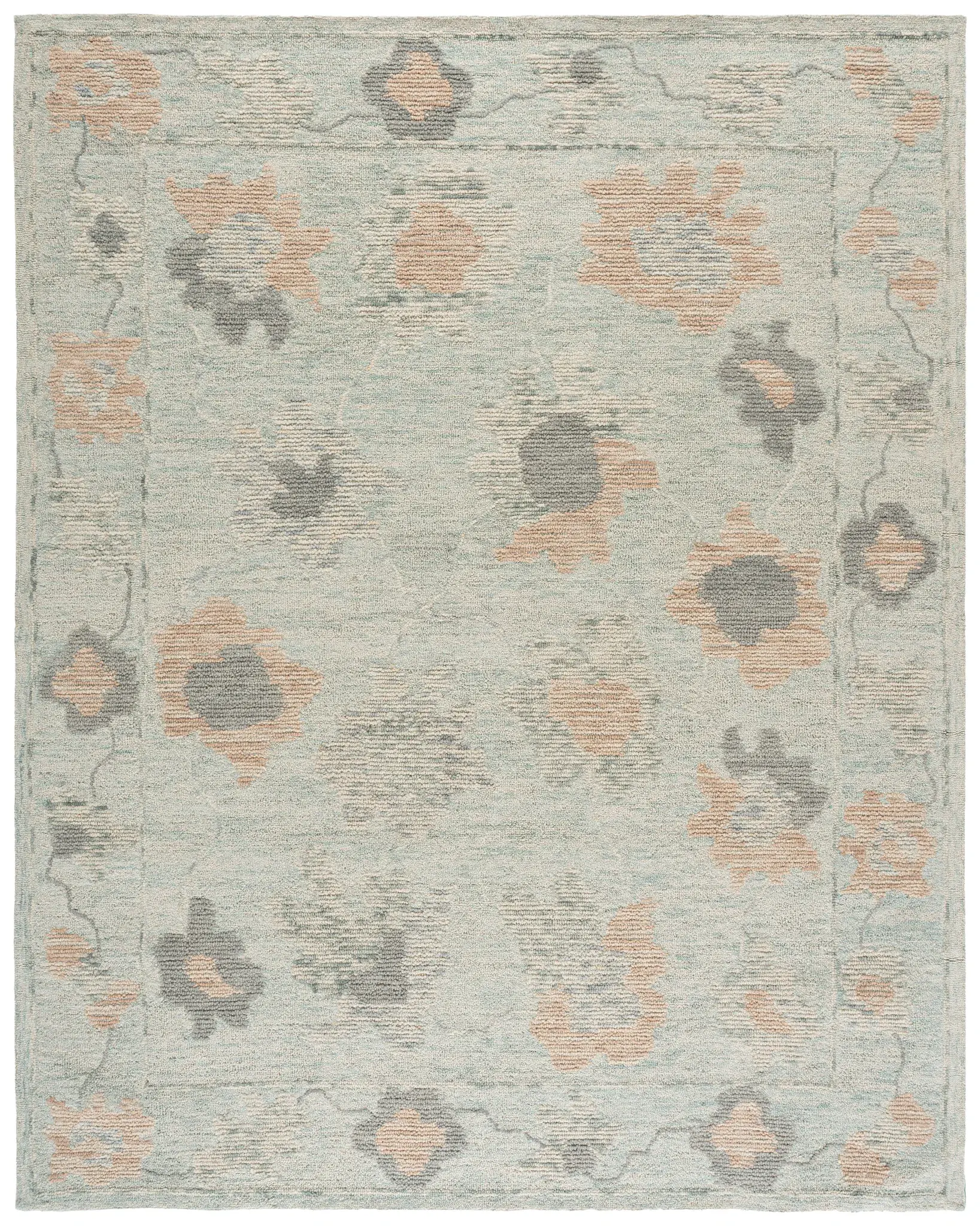 Abstract Allover Floral Hand-Tufted Wool Rug
