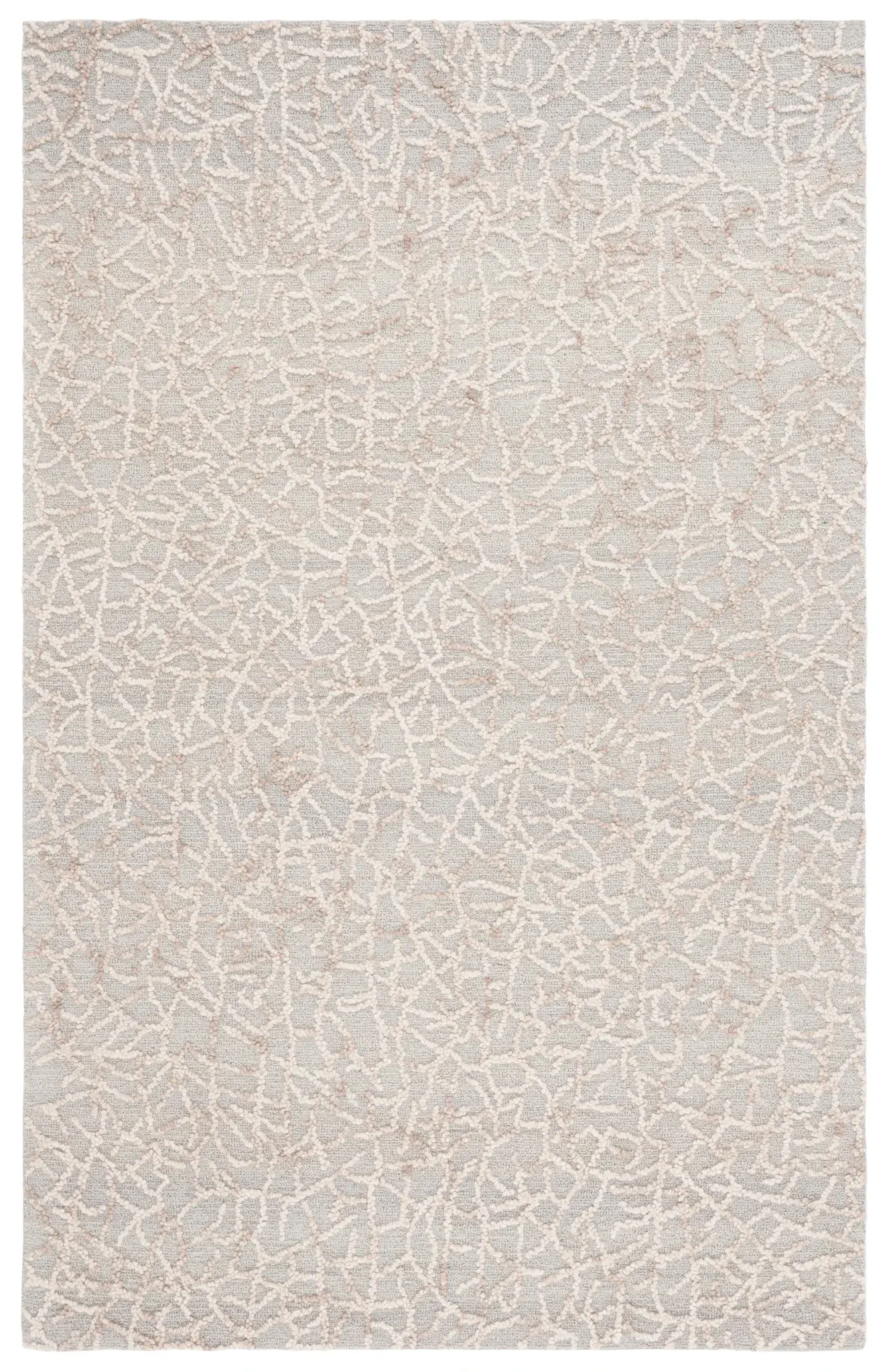 Abstract Modern Crackle Hand-Tufted Wool Rug