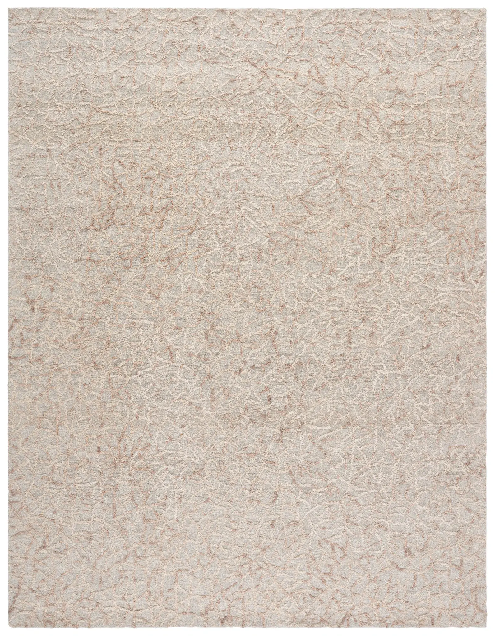 Abstract Modern Crackle Hand-Tufted Wool Rug