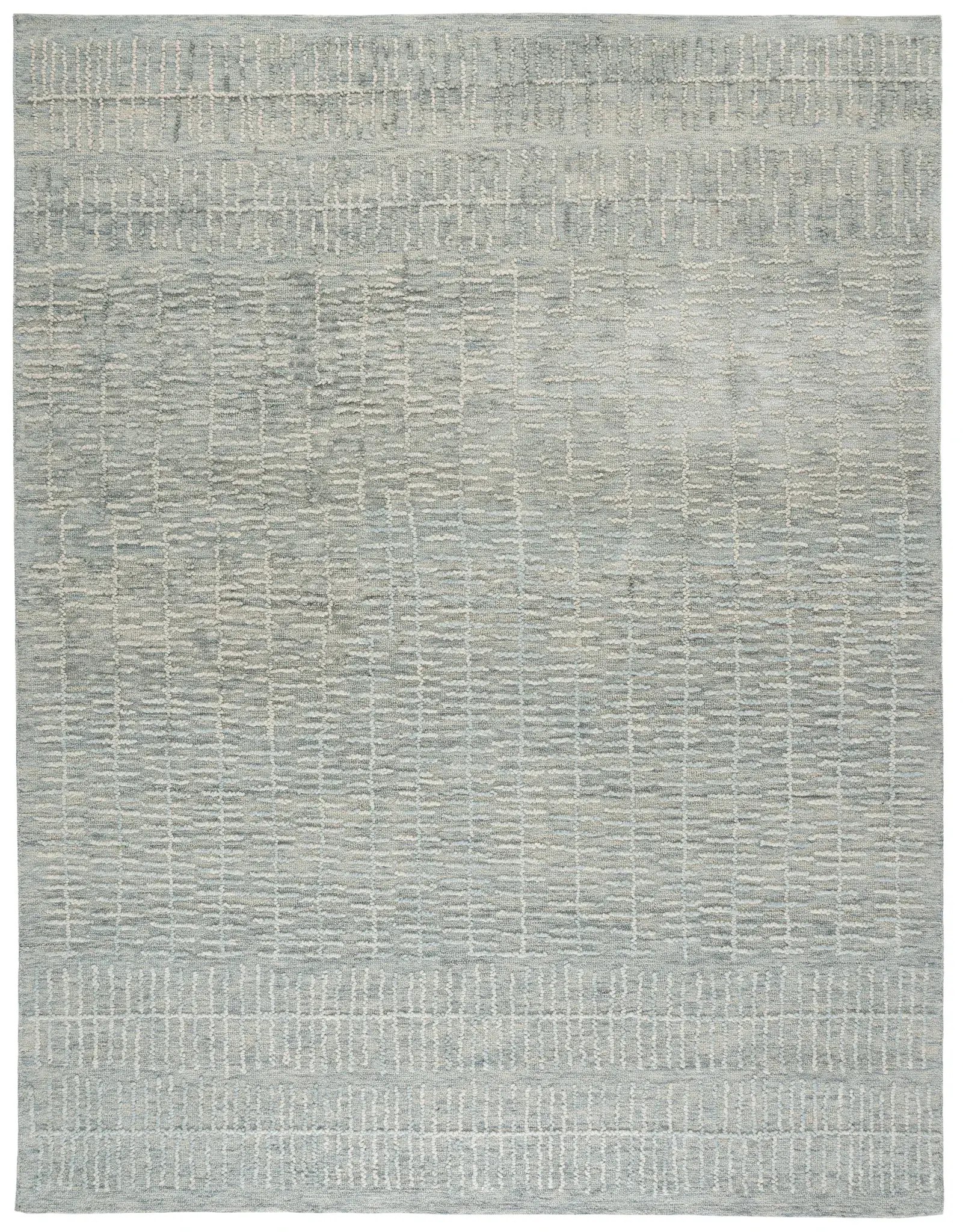 Abstract Coastal Grid Hand-Tufted Wool Rug
