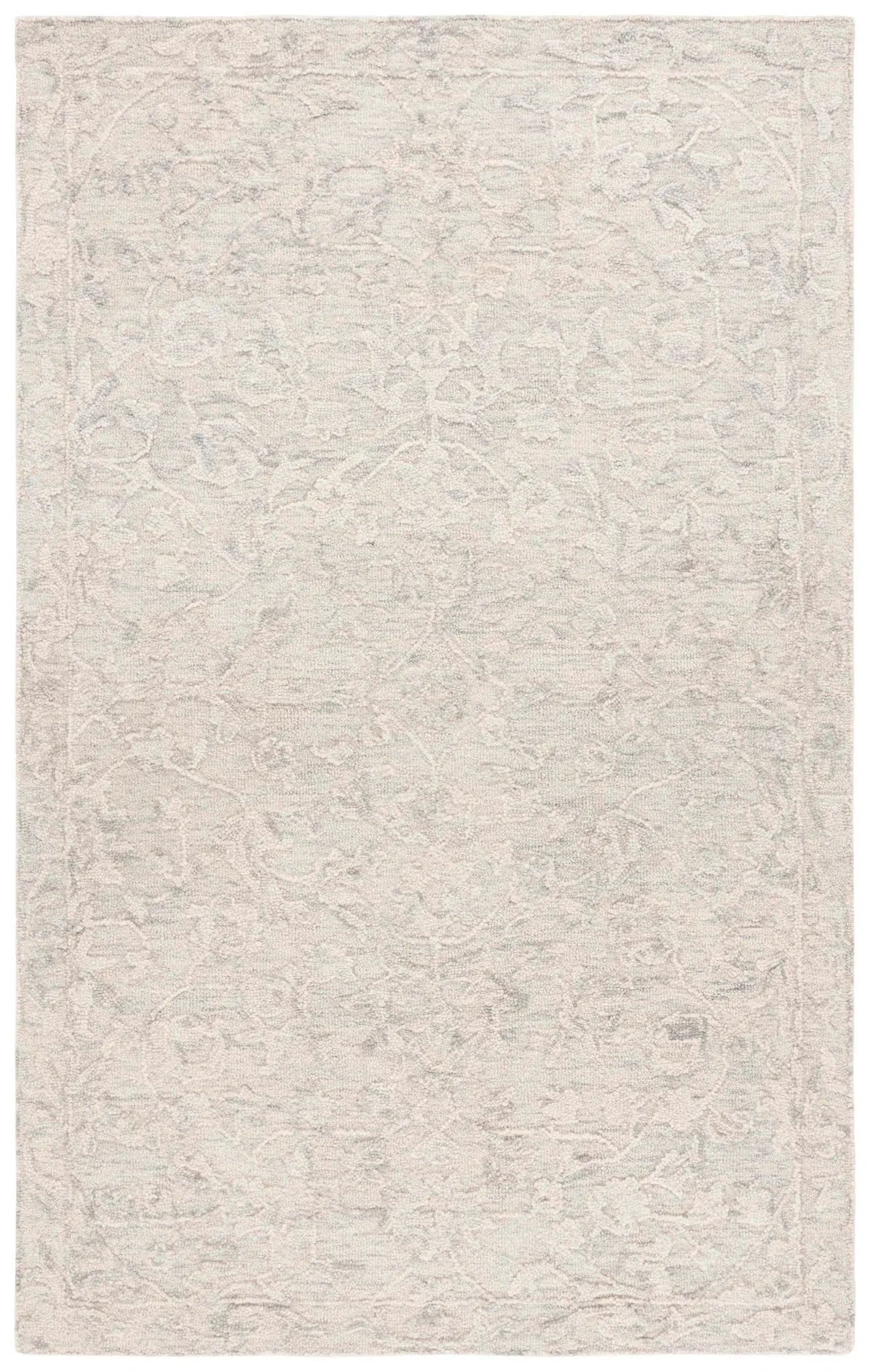 Abstract Transitional Floral Hand-Tufted Wool Rug