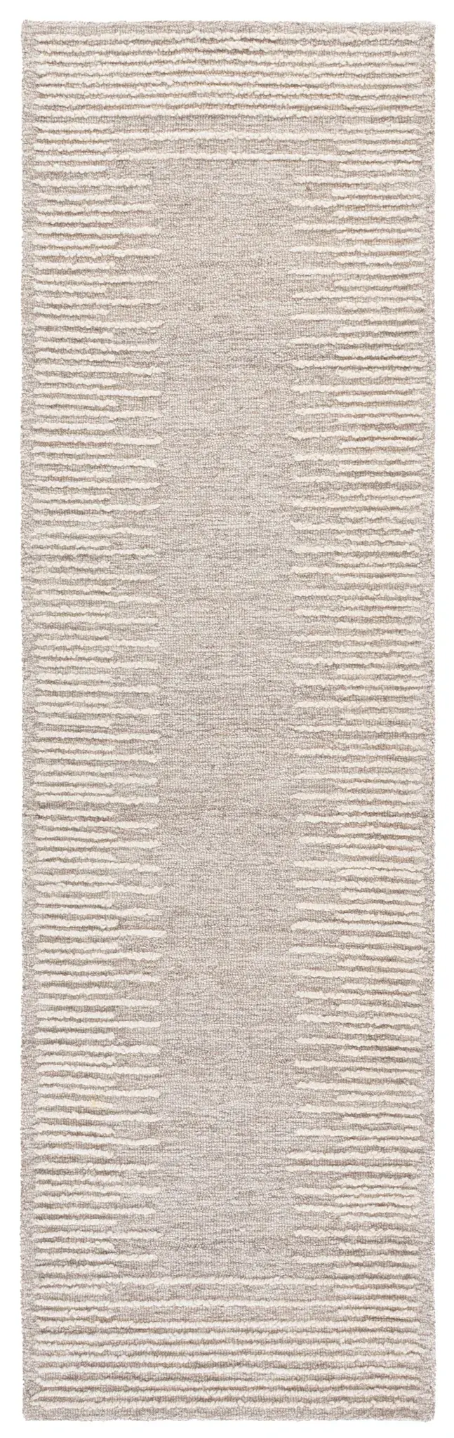 Abstract Modern Ribbed Hand-Tufted Wool Rug