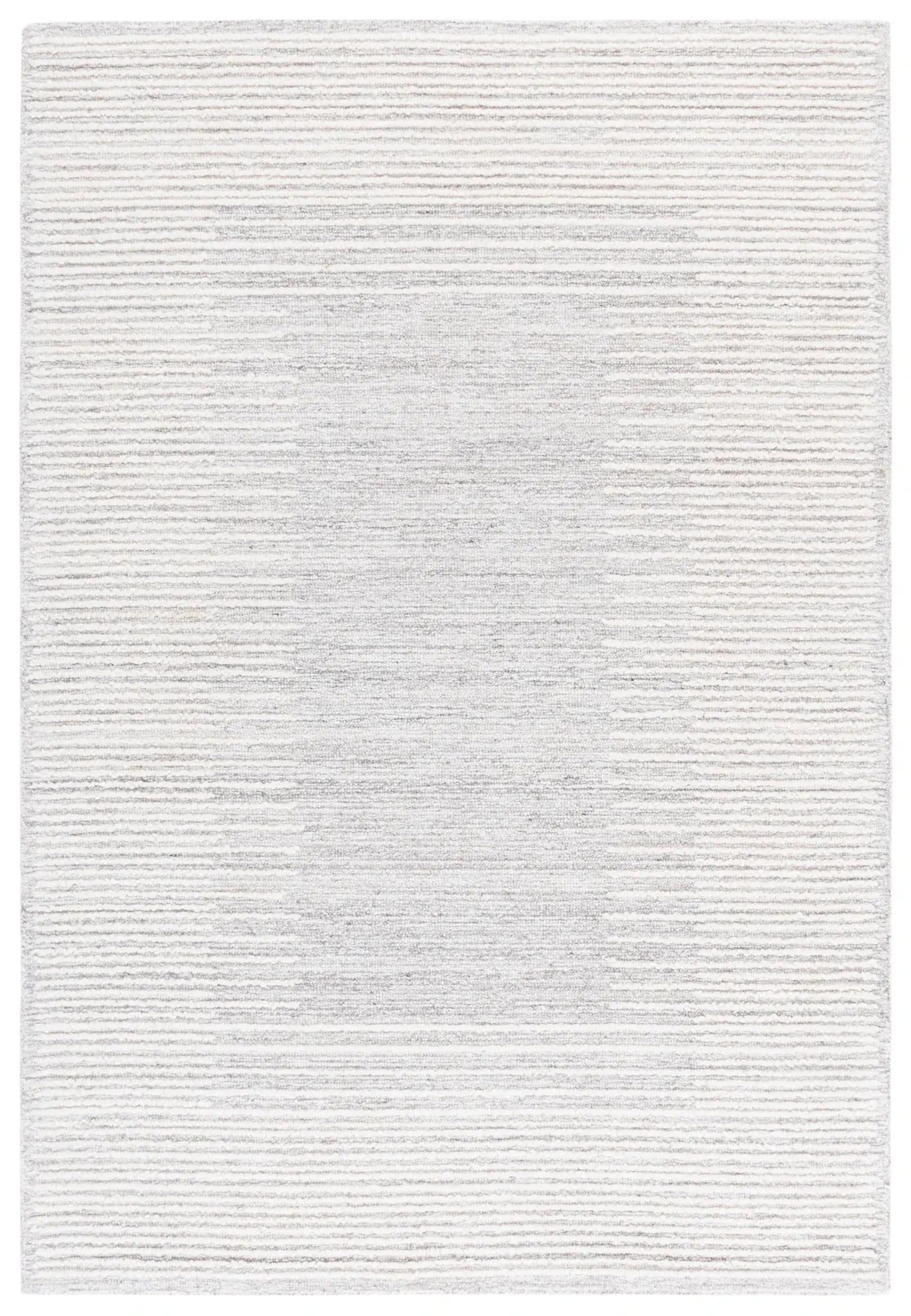 Abstract Modern Ribbed Hand-Tufted Wool Rug