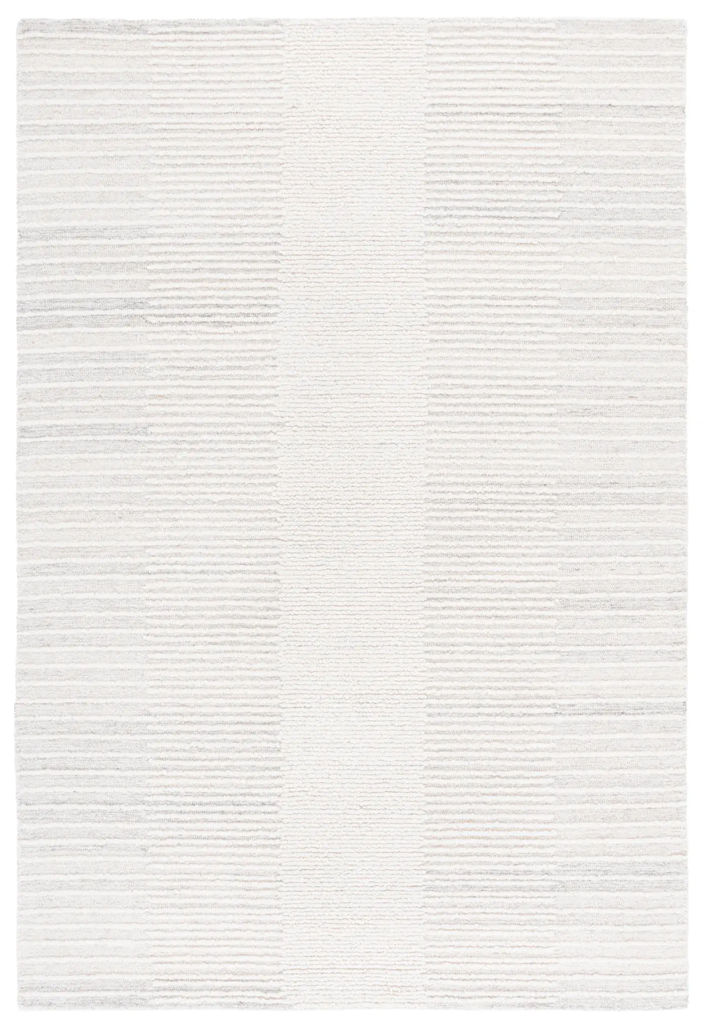 Abstract Scandinavian Ribbed Hand-Tufted Wool Rug