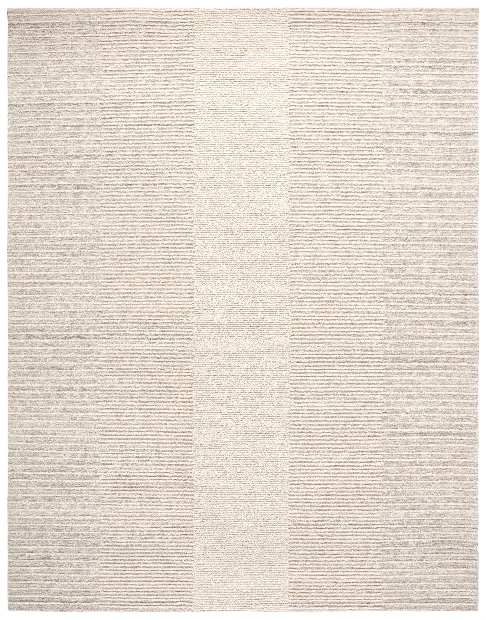 Abstract Scandinavian Ribbed Hand-Tufted Wool Rug