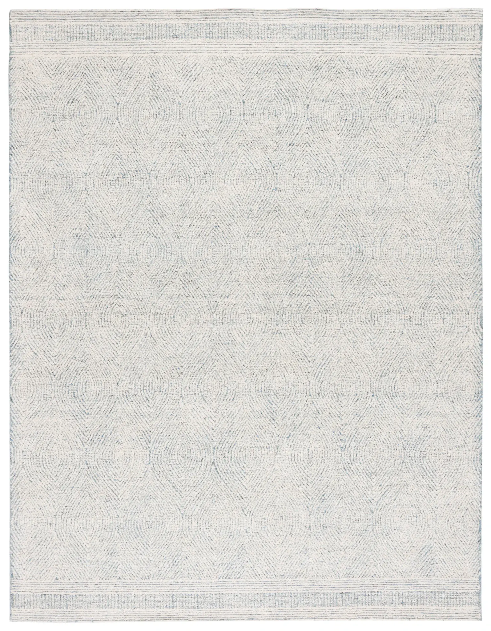 Abstract Scandinavian Geometric Hand-Tufted Wool Rug