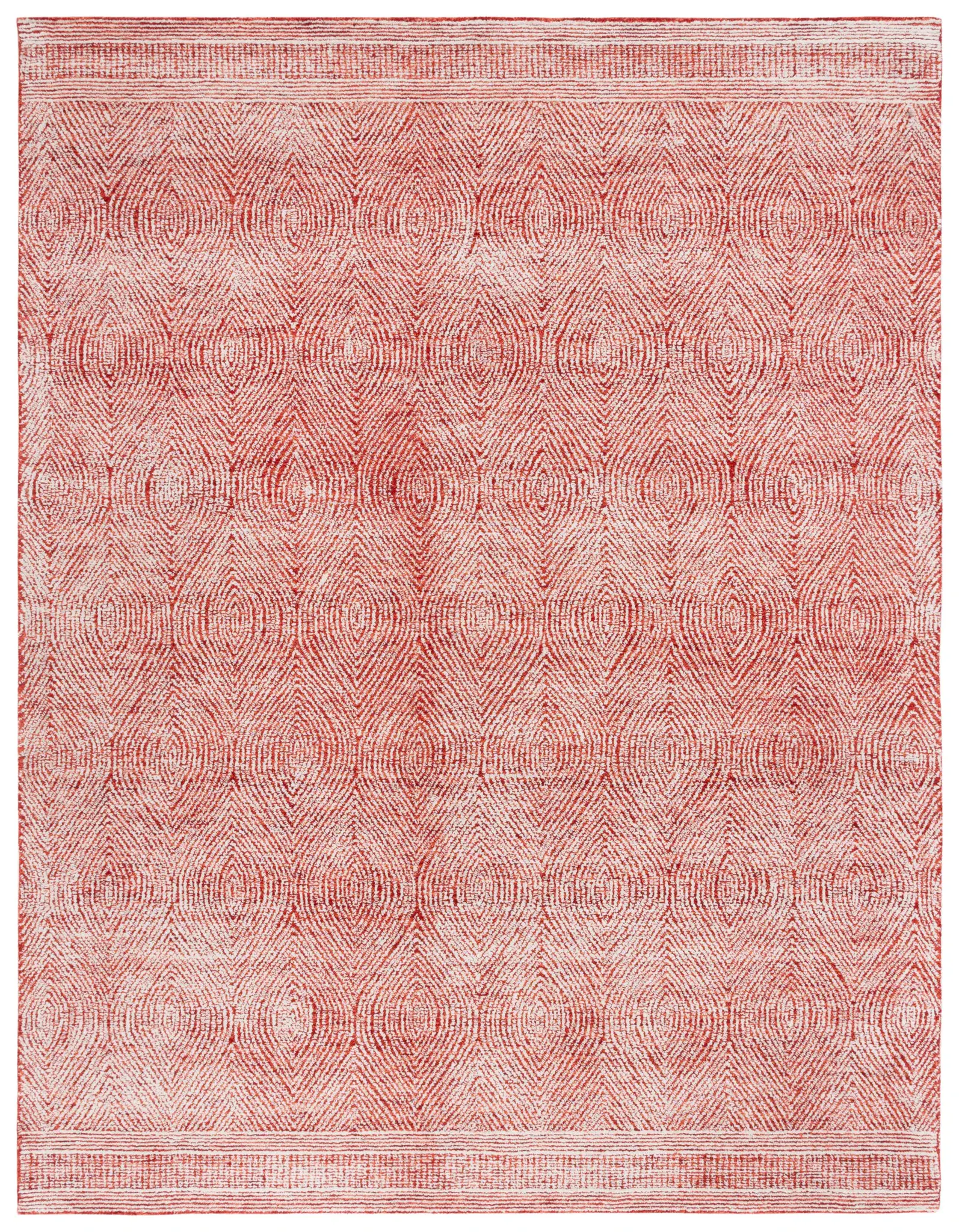 Abstract Scandinavian Geometric Hand-Tufted Wool Rug