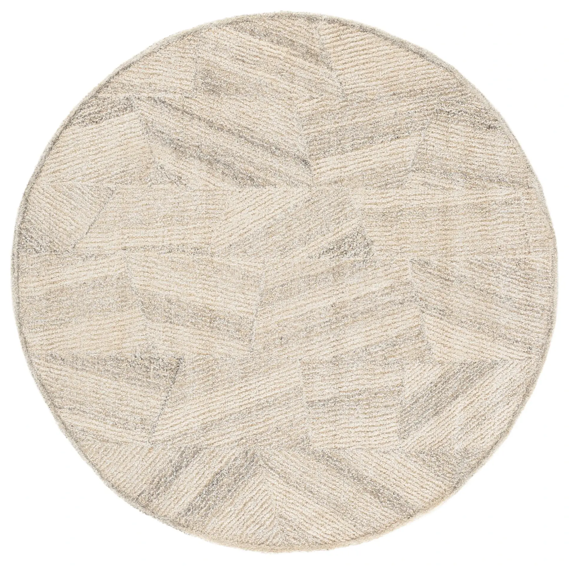 Abstract Overlapping Chevron Hand-Tufted Rug