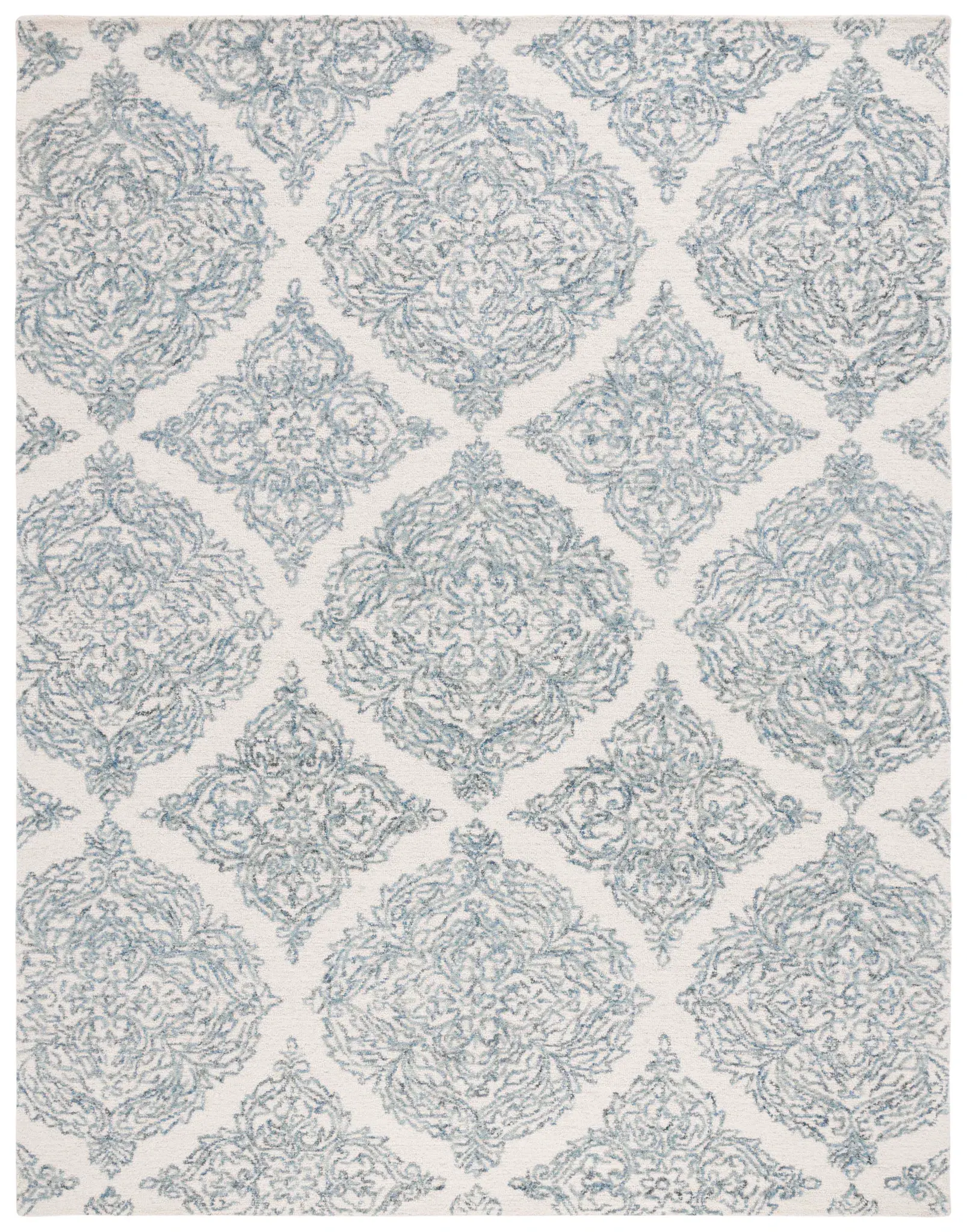 Abstract Traditional Medallion Hand-Tufted Wool Rug