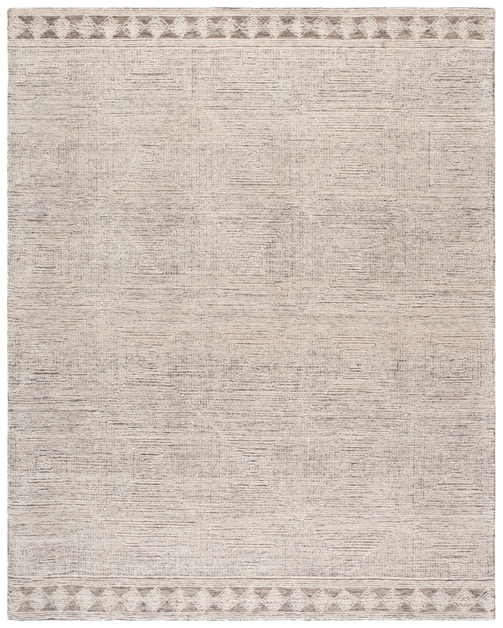 Abstract Scandinavian Linear Border Hand-Tufted Wool Rug