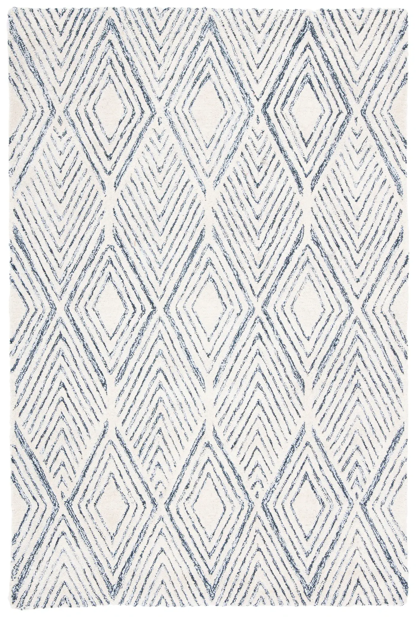 Abstract Chevron Diamond Hand-Tufted Wool Rug