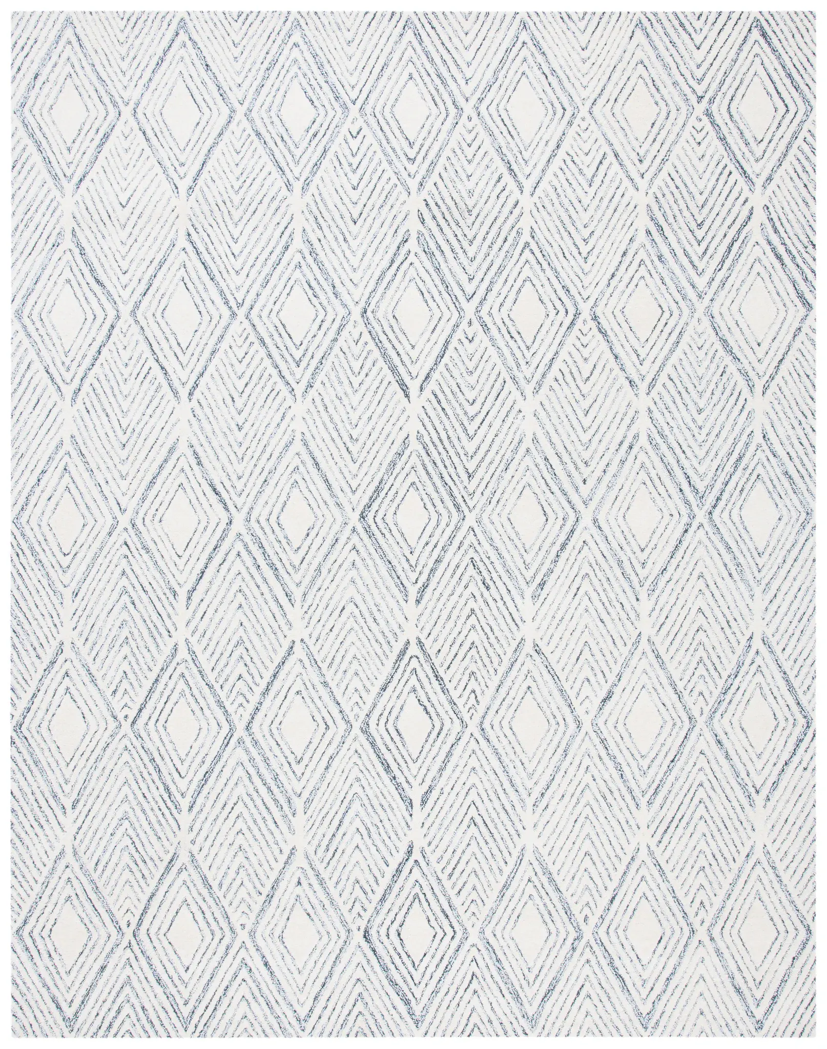 Abstract Chevron Diamond Hand-Tufted Wool Rug