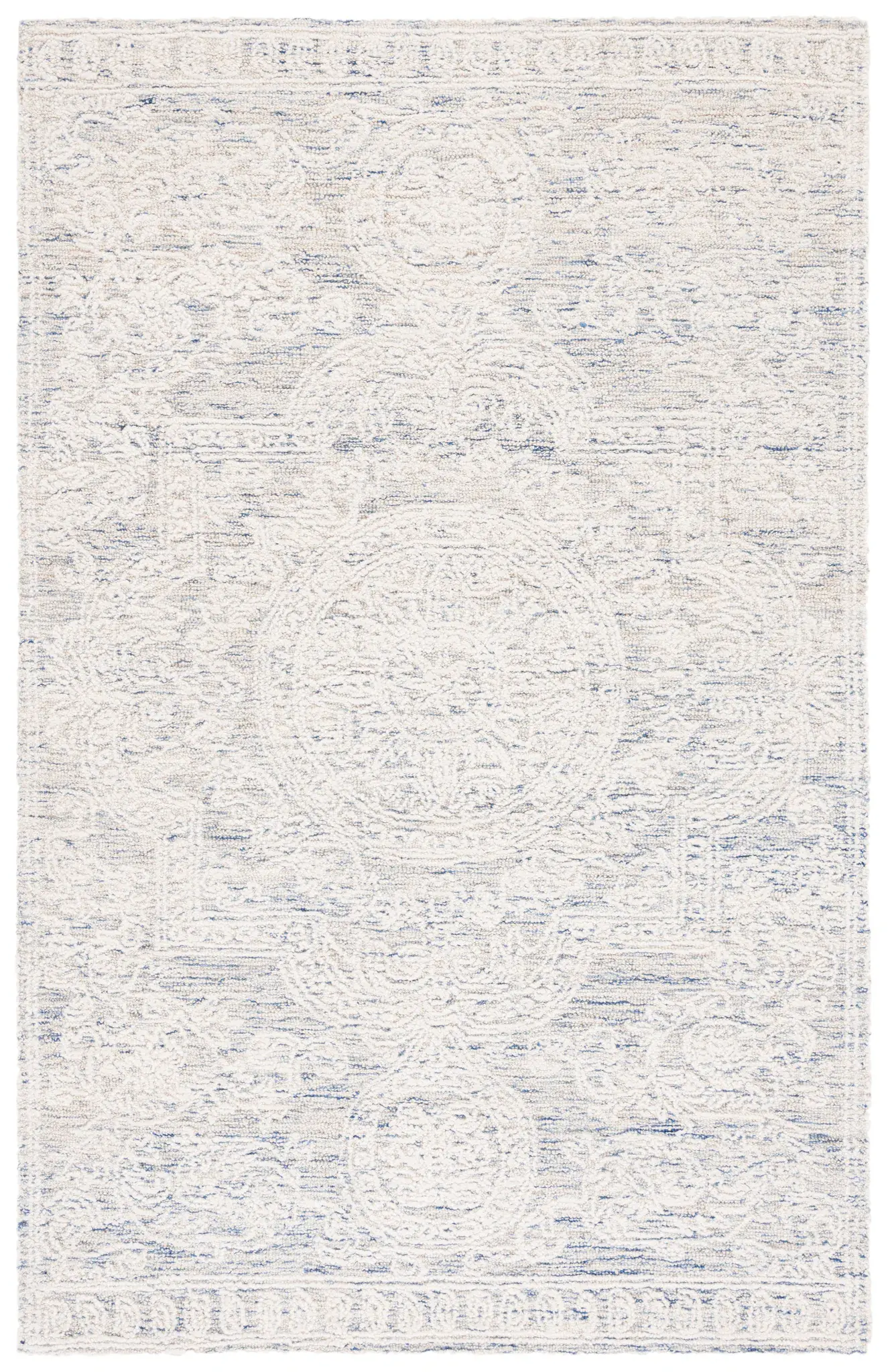 Abstract Vintage Medallion Hand-Tufted Wool Rug