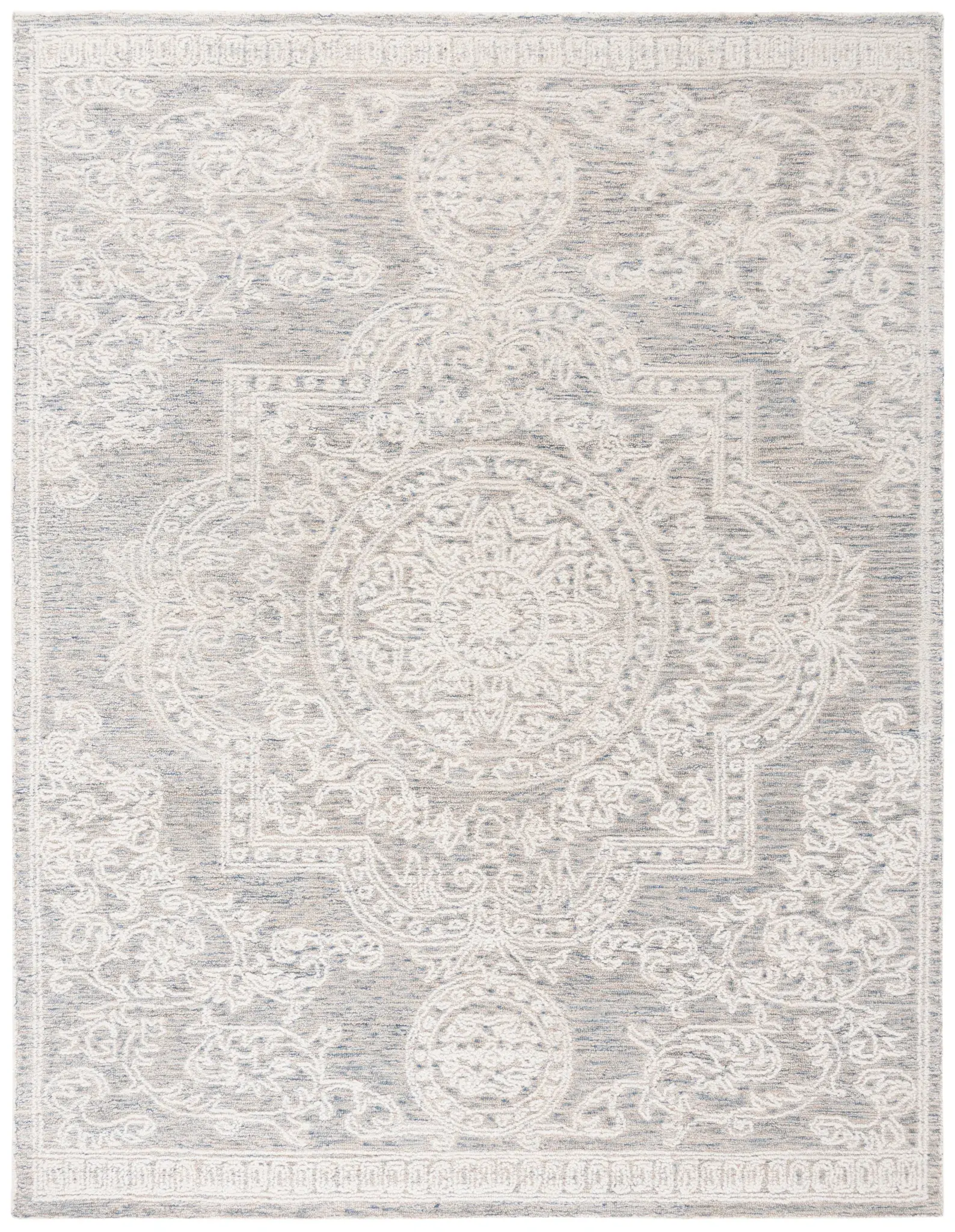Abstract Vintage Medallion Hand-Tufted Wool Rug
