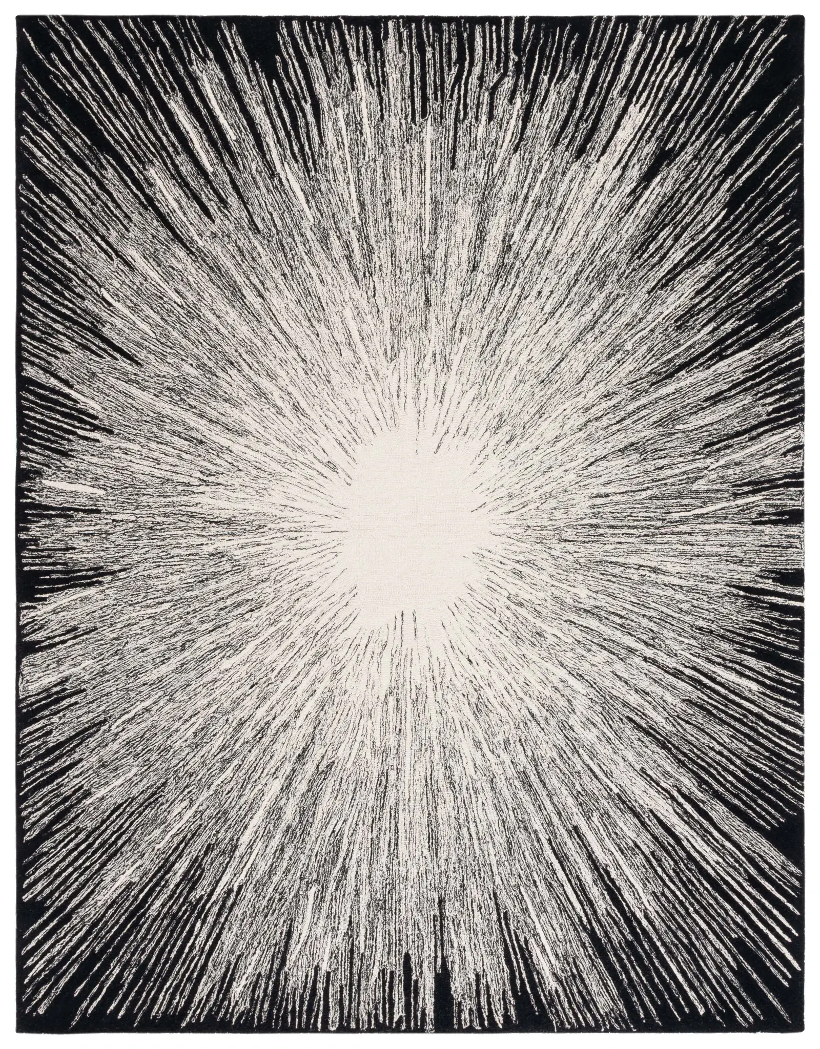 Abstract Starburst Hand-Tufted Wool Rug