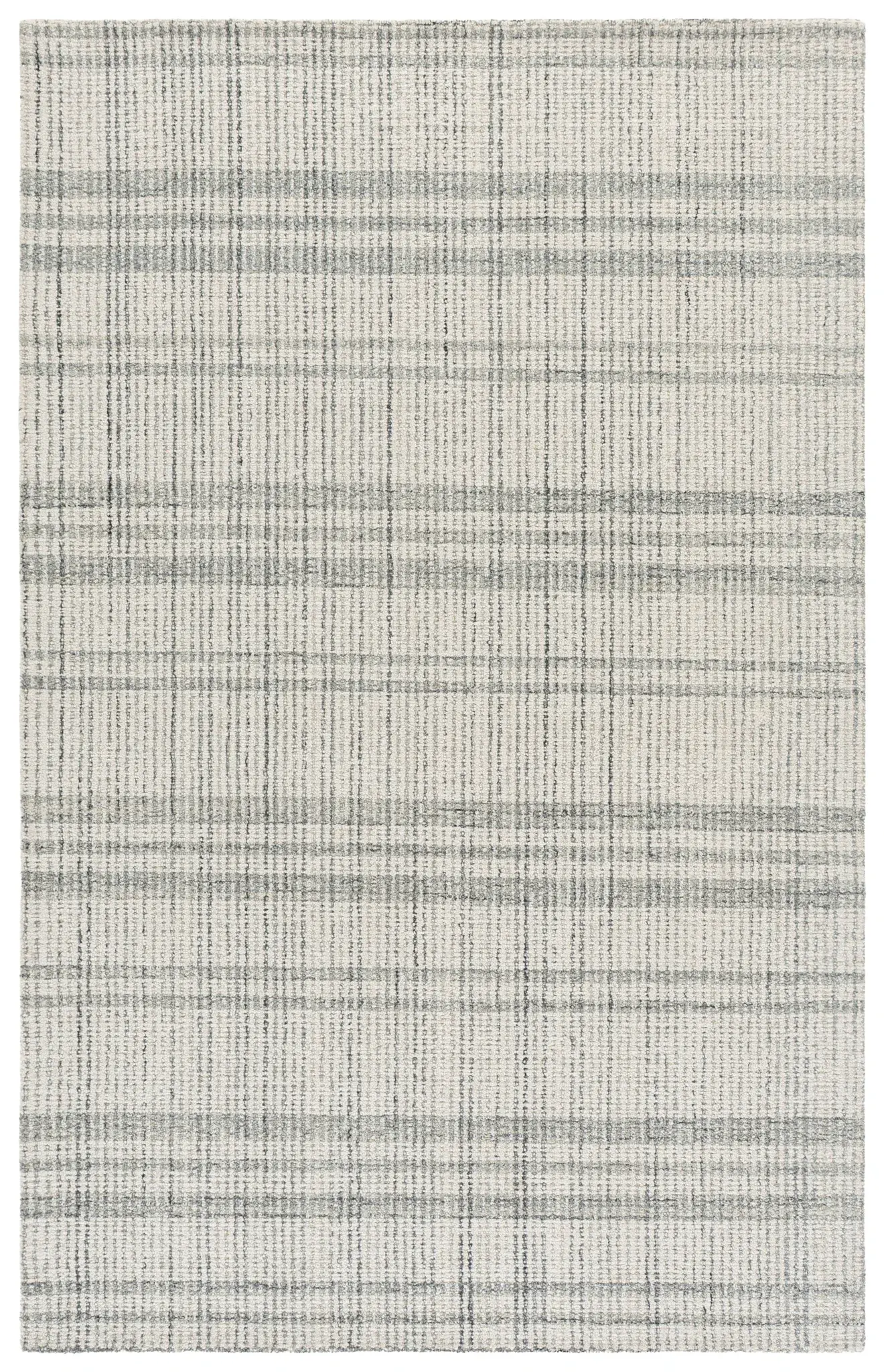 Abstract Plaid Hand-Tufted Wool Rug