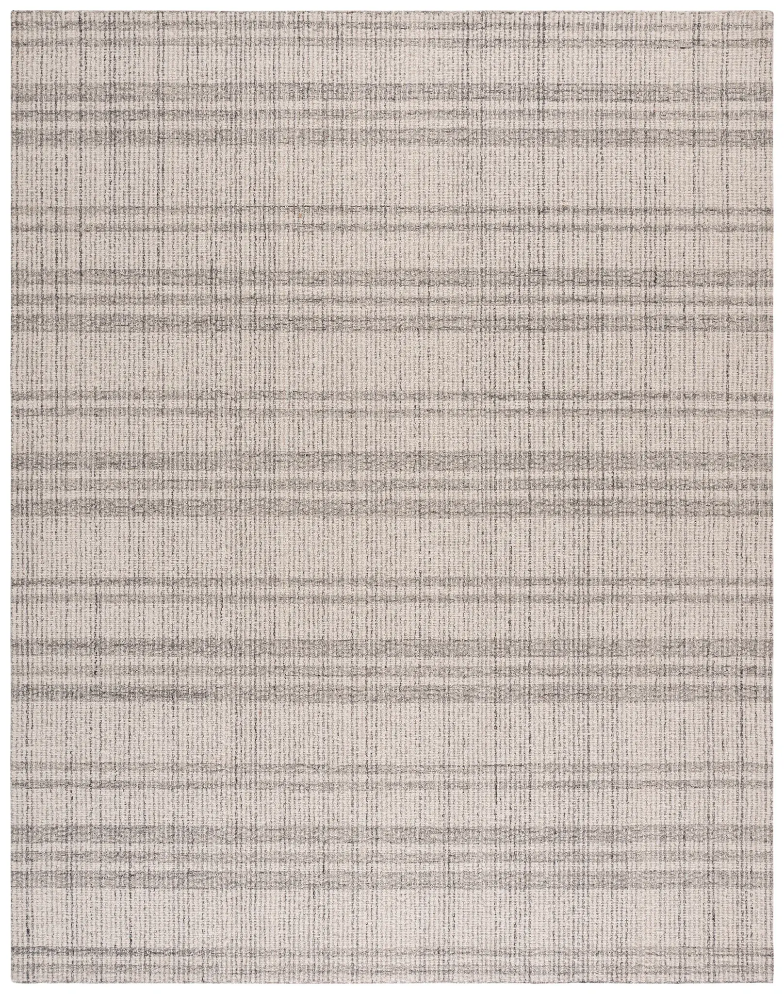 Abstract Plaid Hand-Tufted Wool Rug